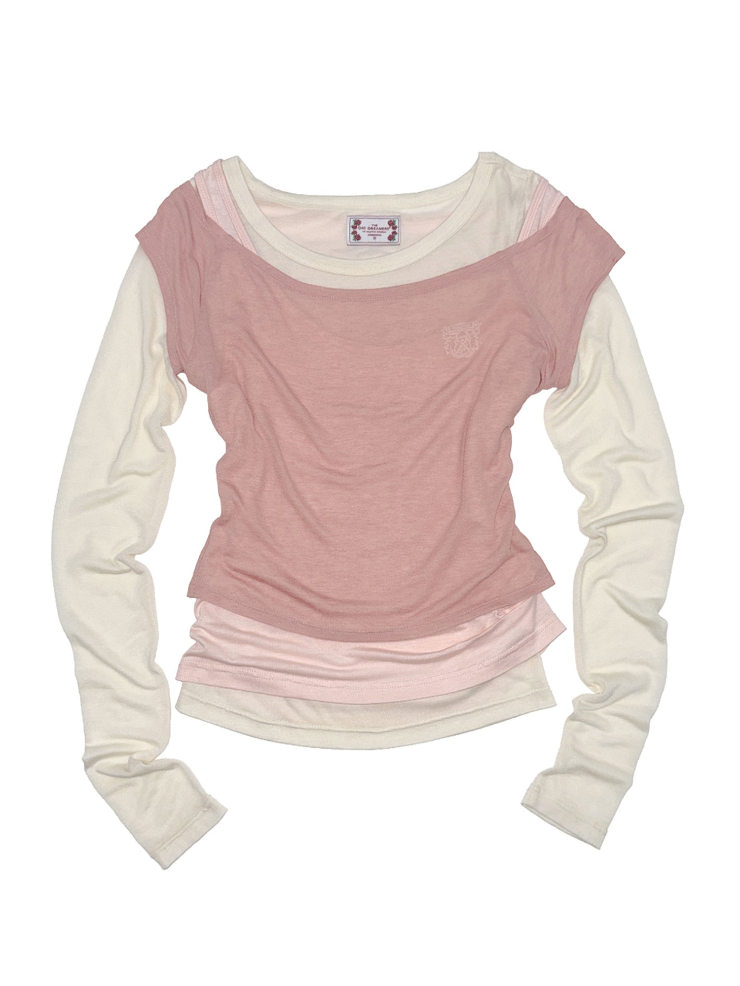 Lazy Layered Tee Salmon