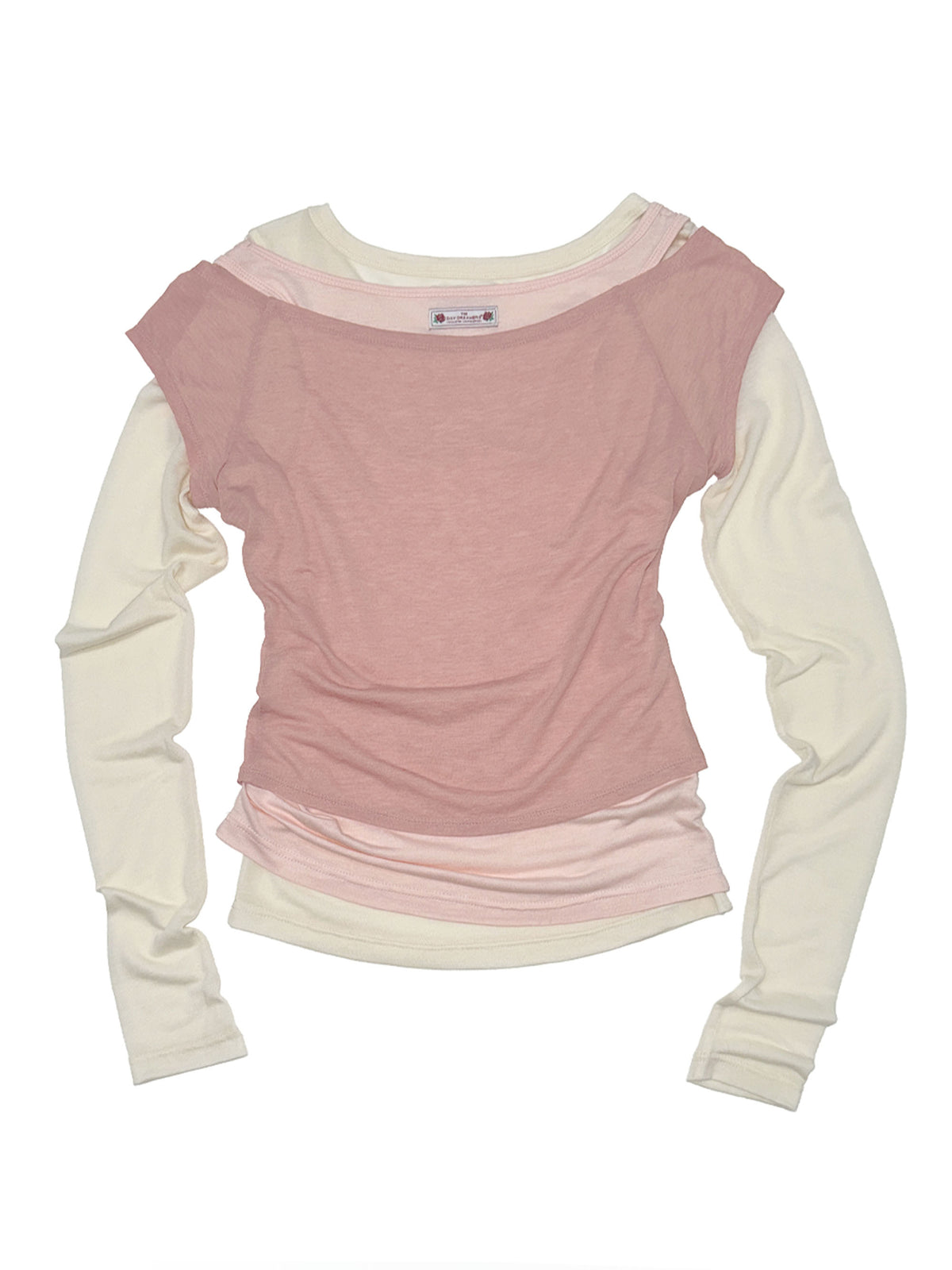 Lazy Layered Tee Salmon