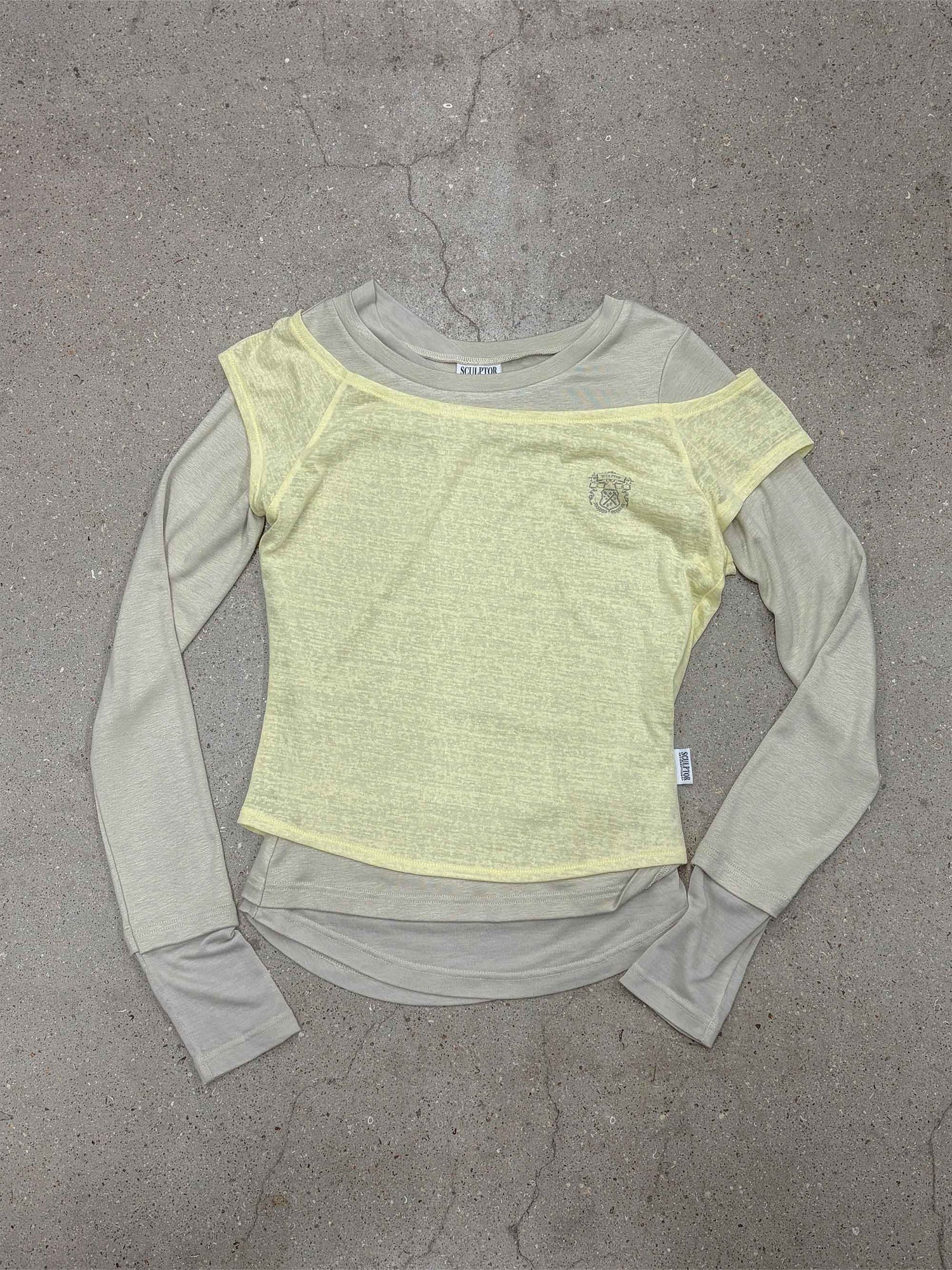 Lazy Layered Tee Lemon