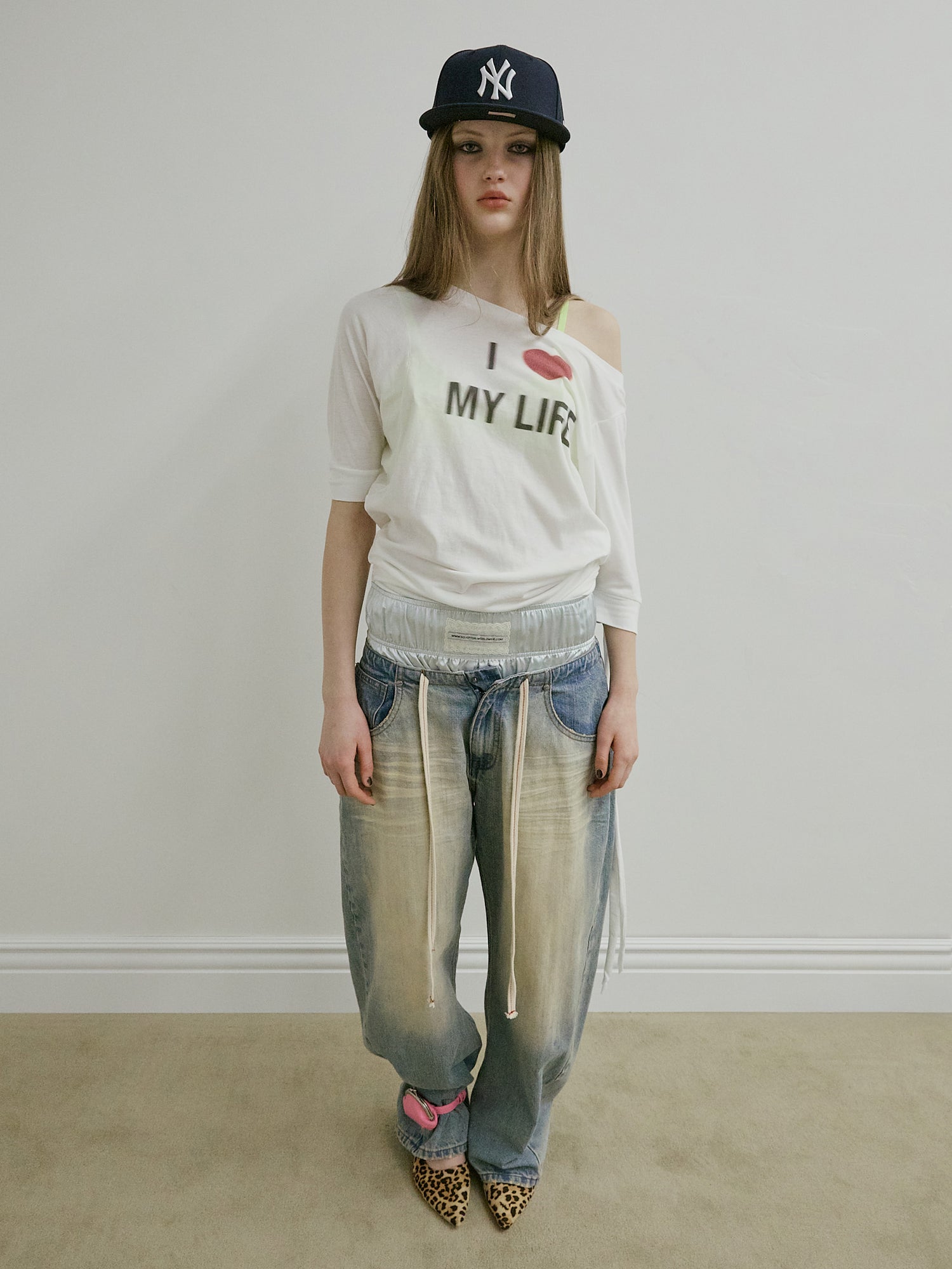 Brushed Denim Pants Light Blue