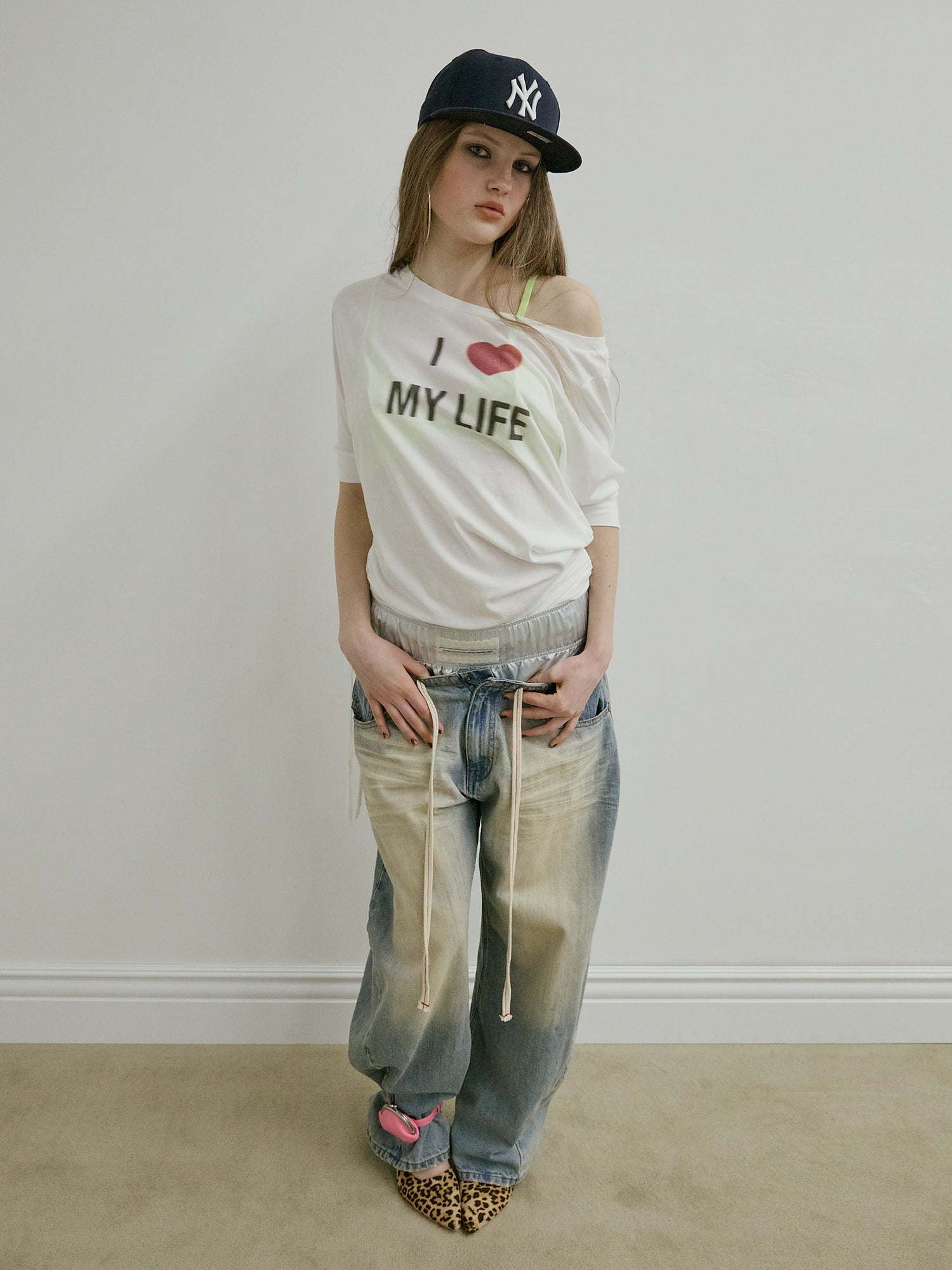 Brushed Denim Pants Light Blue