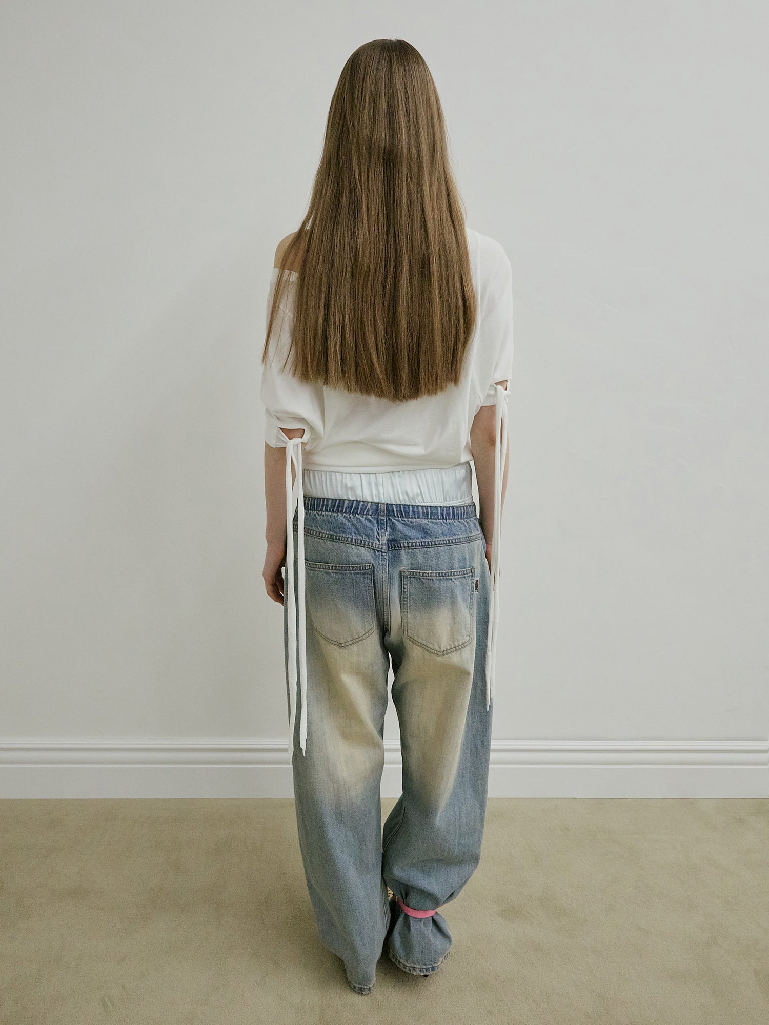 Brushed Denim Pants Light Blue