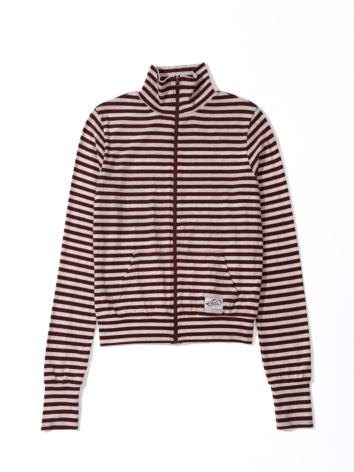 Light Weight Striped Jersey Burgundy