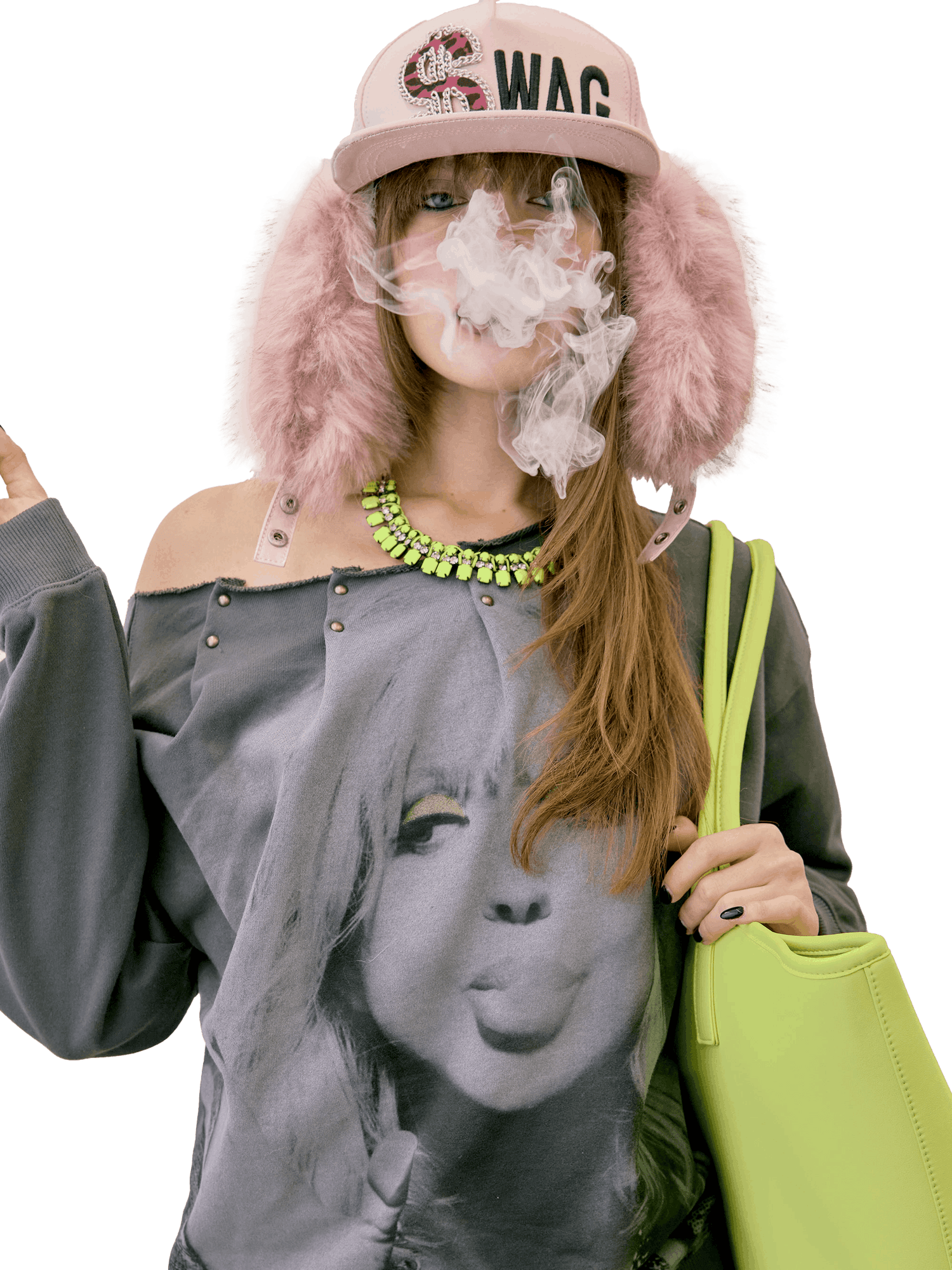 Love Pintuck Sweatshirt Charcoal