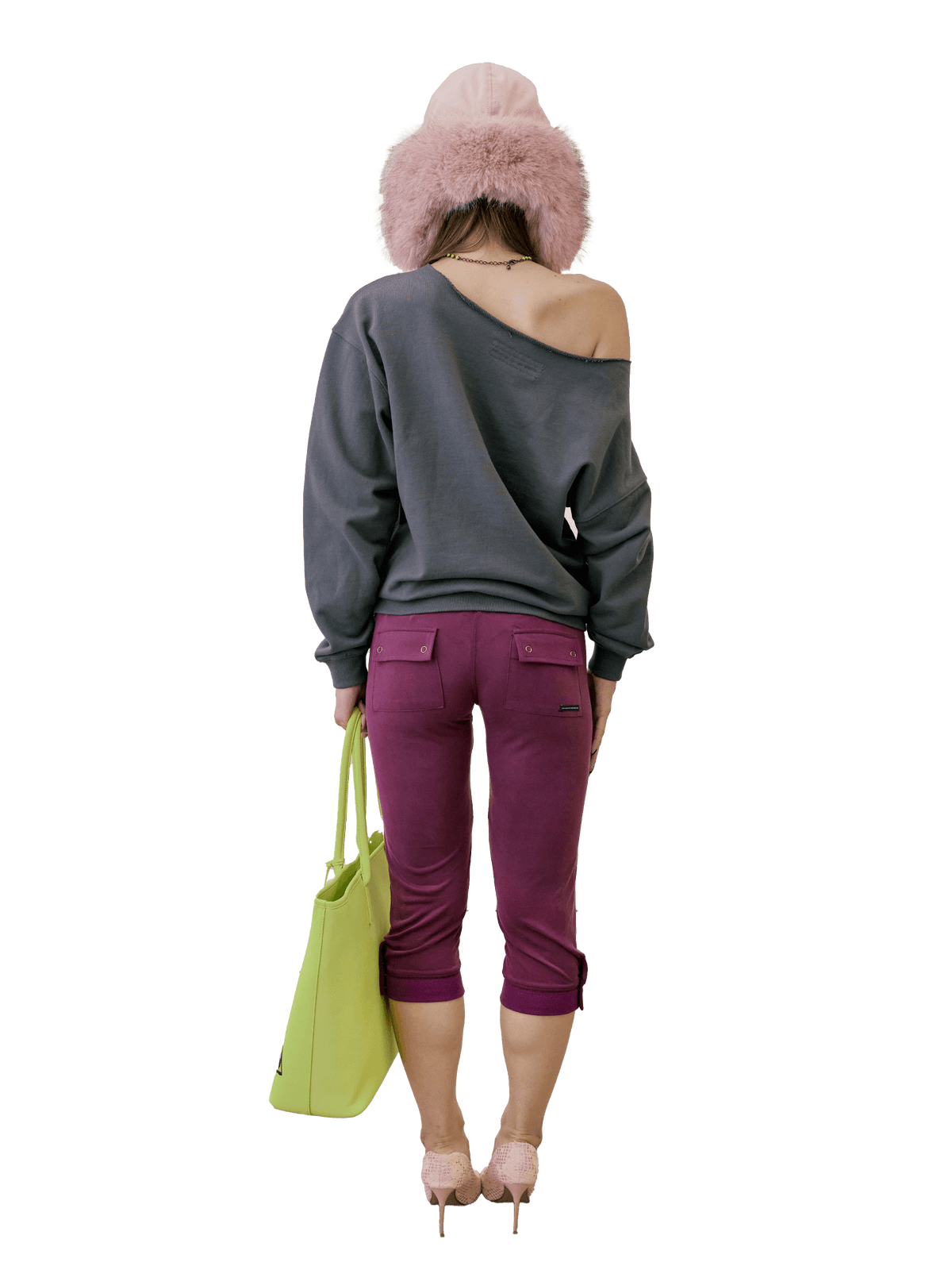 Love Pintuck Sweatshirt Charcoal
