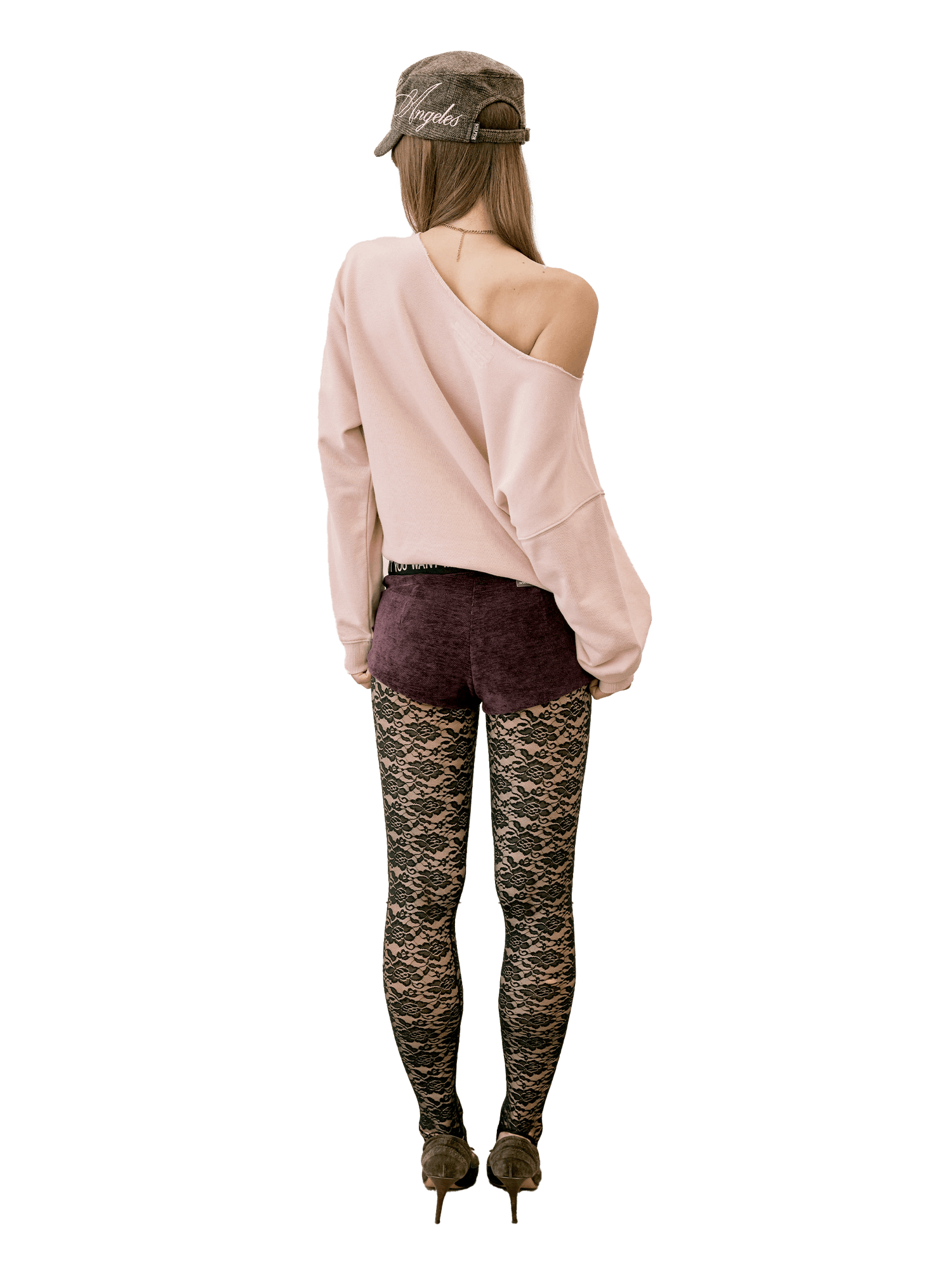 Love Pintuck Sweatshirt Pale Pink