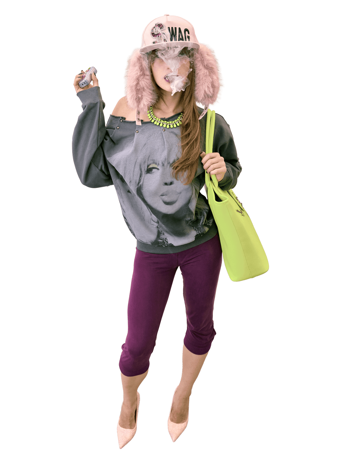 Love Pintuck Sweatshirt Charcoal