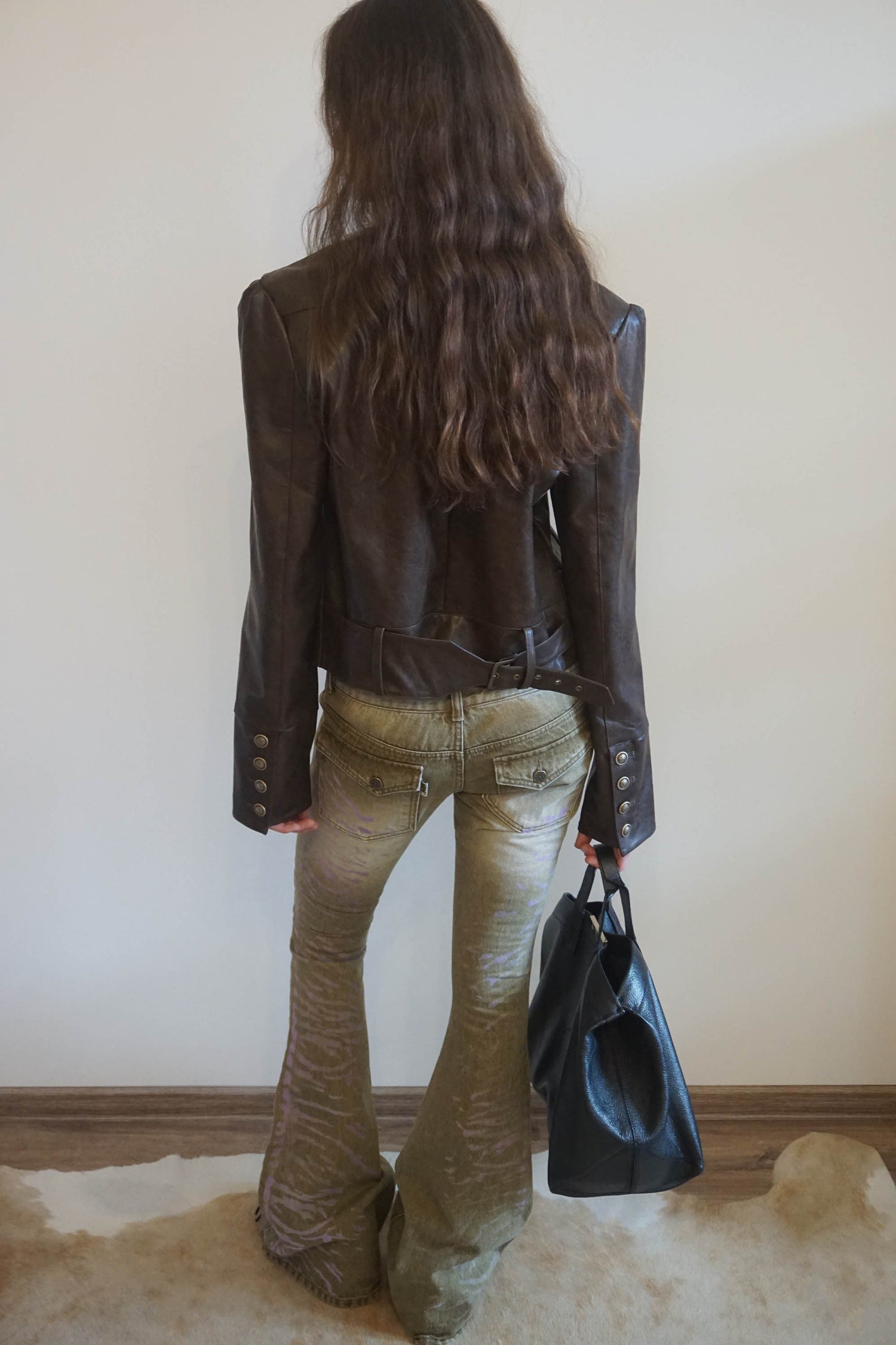 Napoleon Eco Leather Jacket Matte Brown