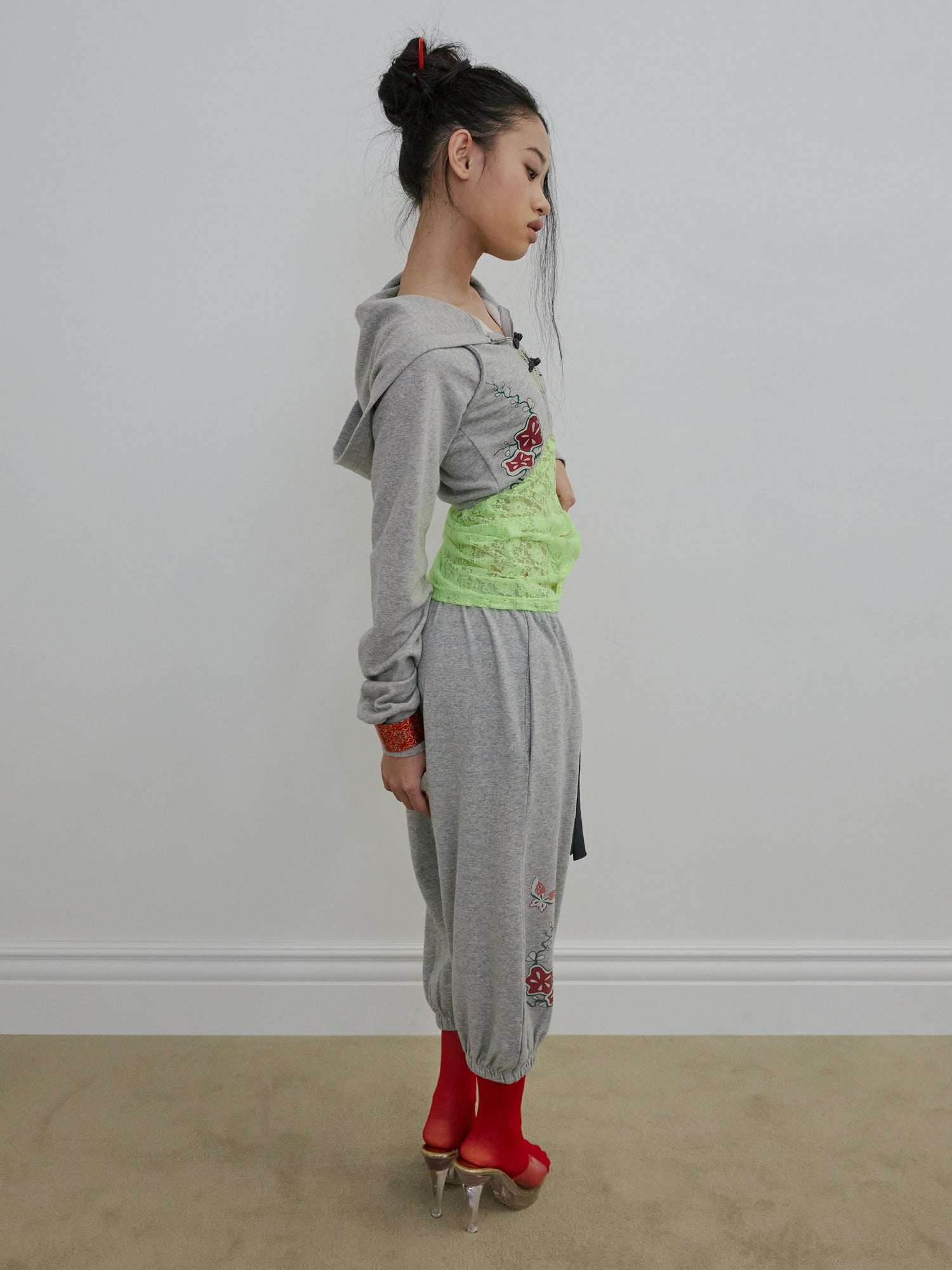 Zen Capri Jogger Pants Melange Gray