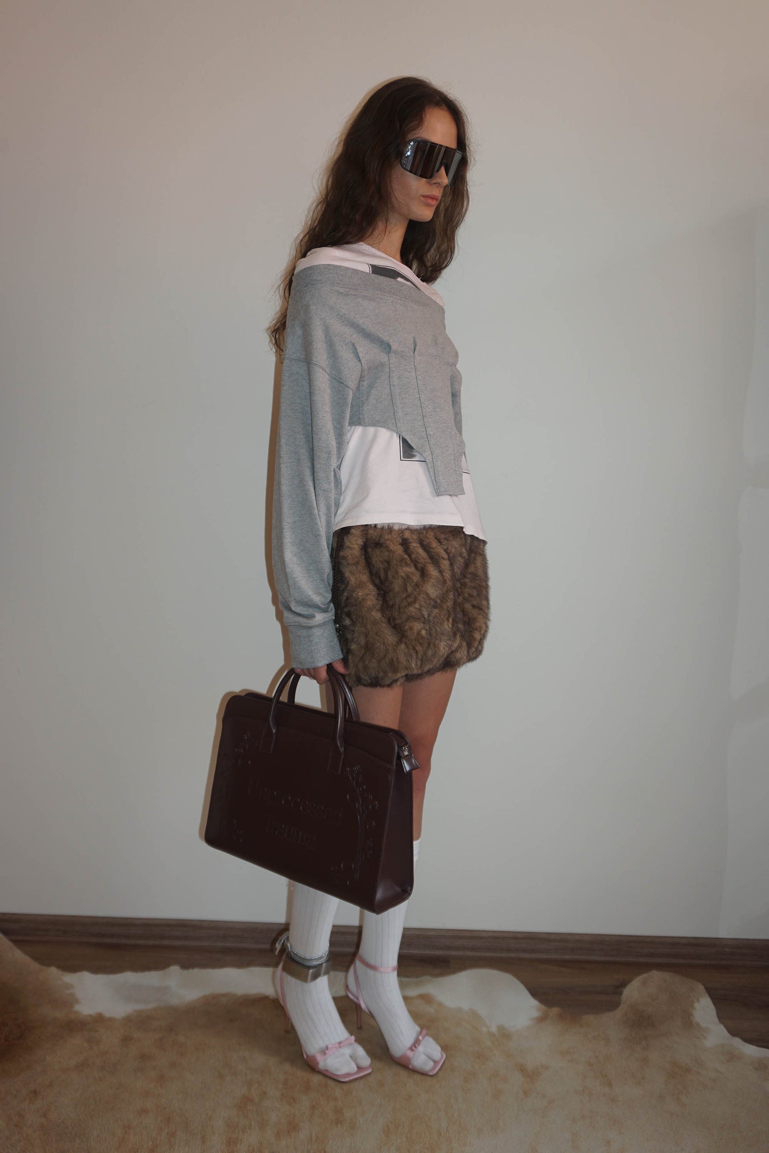 Corset Sweatshirt Melange Gray