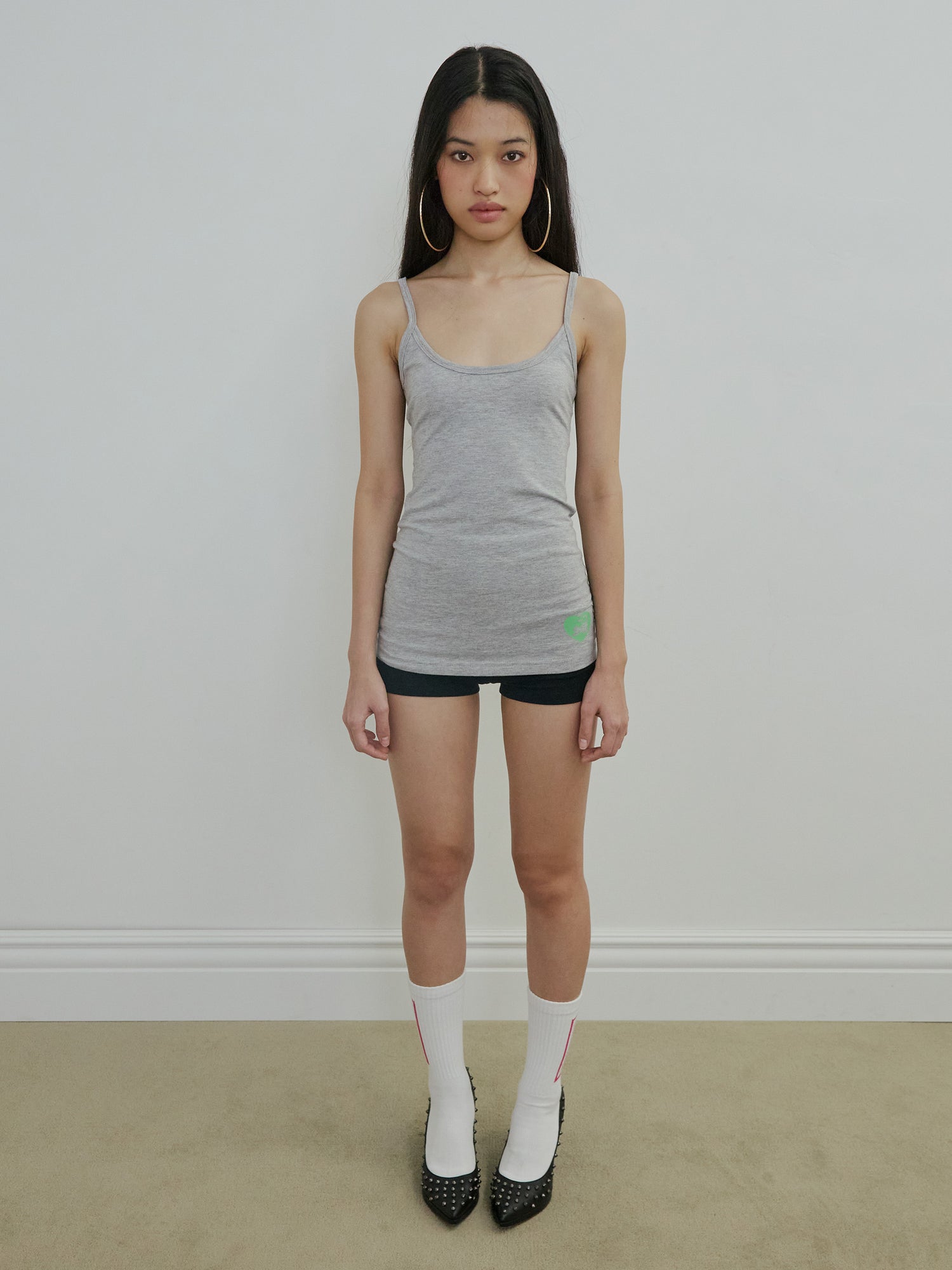 Sweet Kitty Tank Top Melange Gray