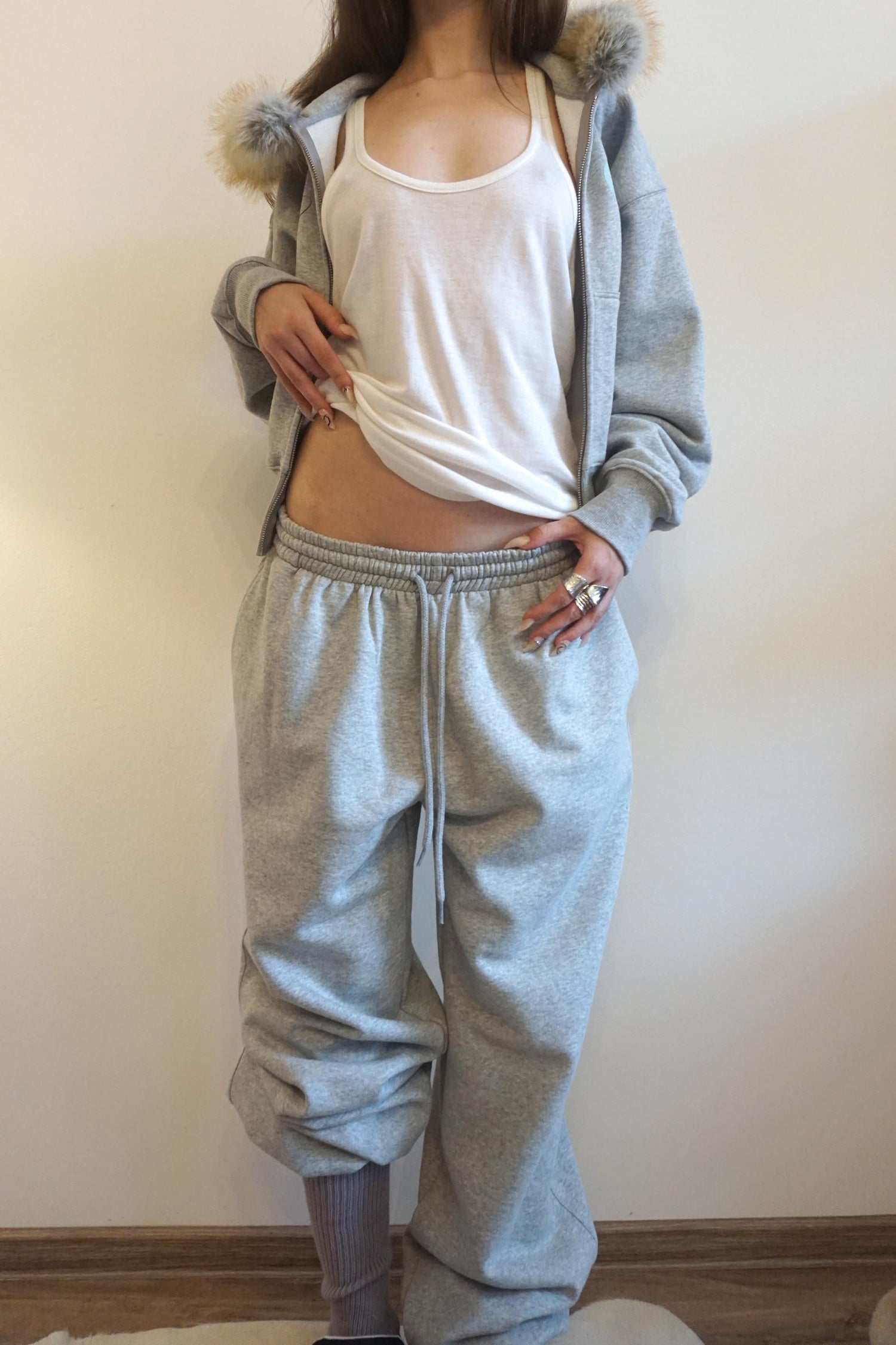Chi Sweatpants Melange Gray
