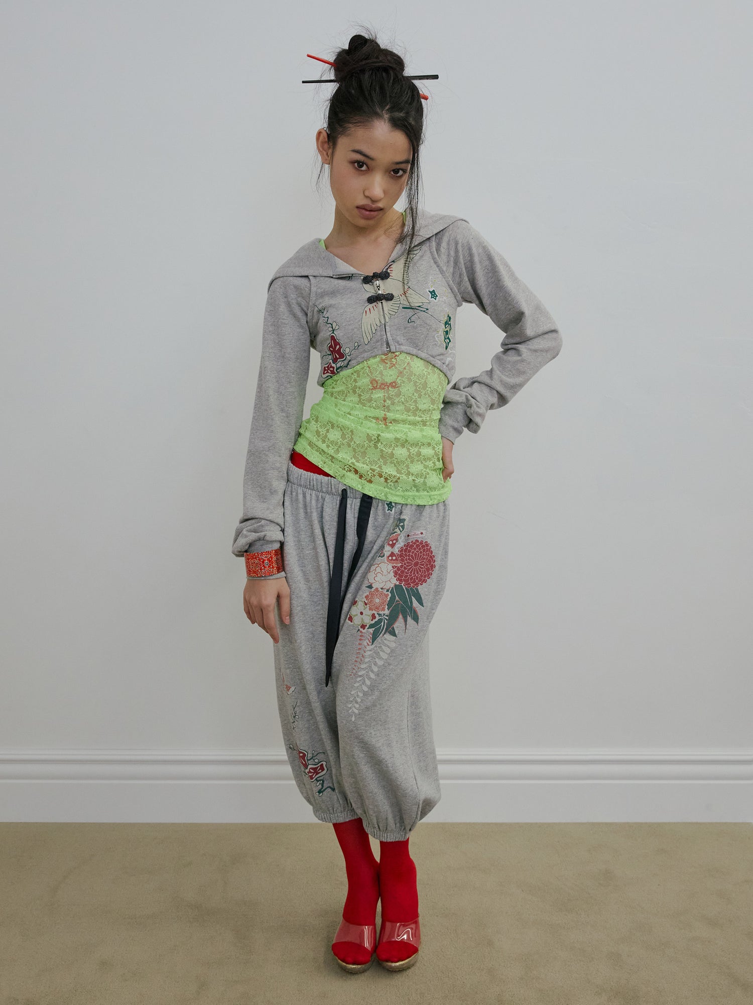 Zen Capri Jogger Pants Melange Gray