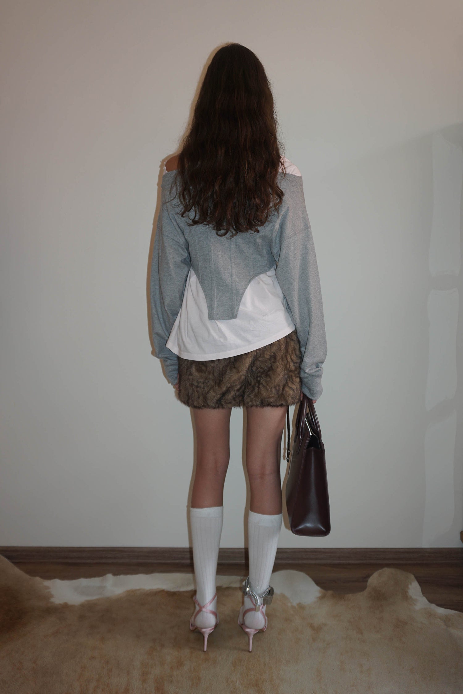 Corset Sweatshirt Melange Gray