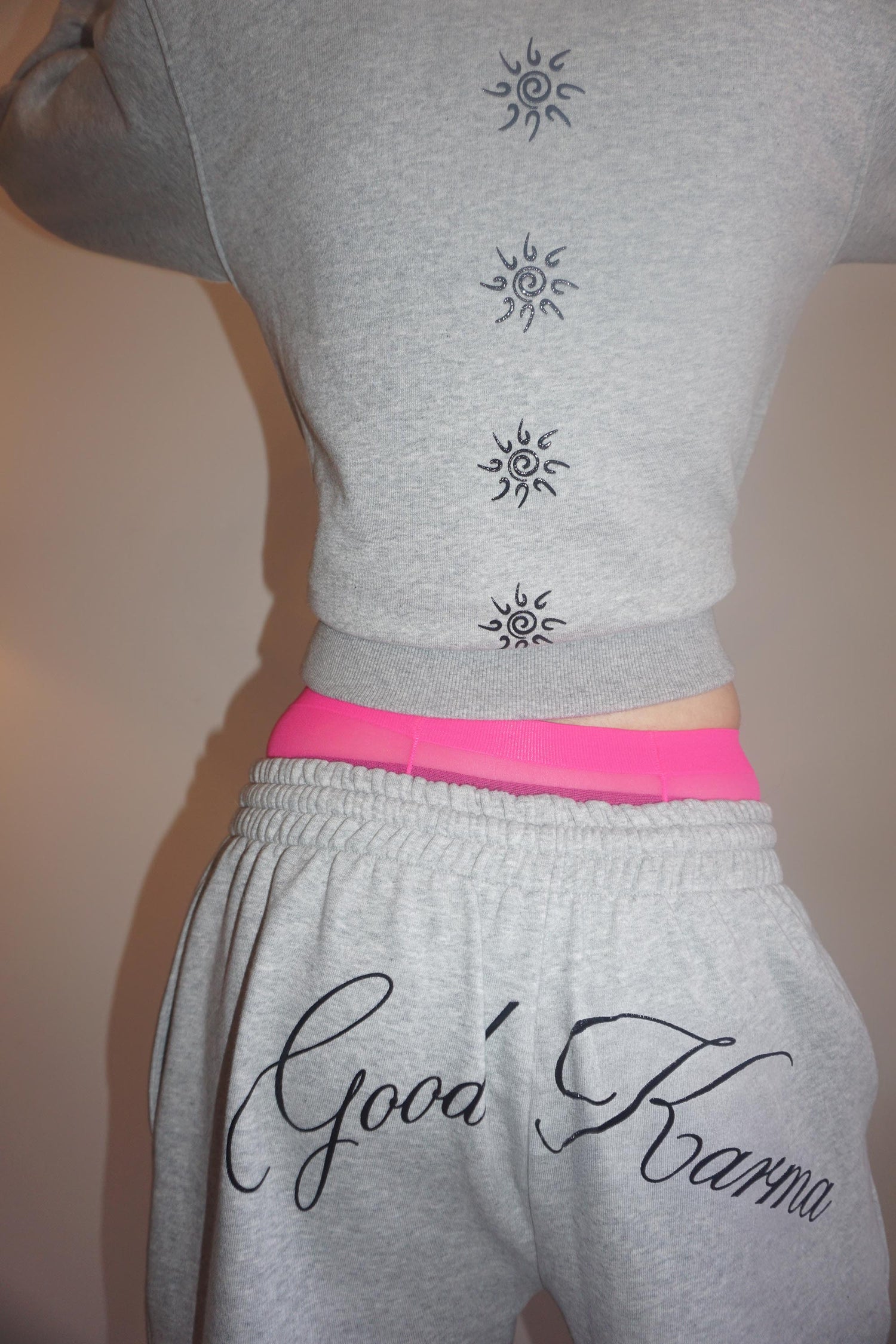 Karma Hooded Zip-Up Melange Gray