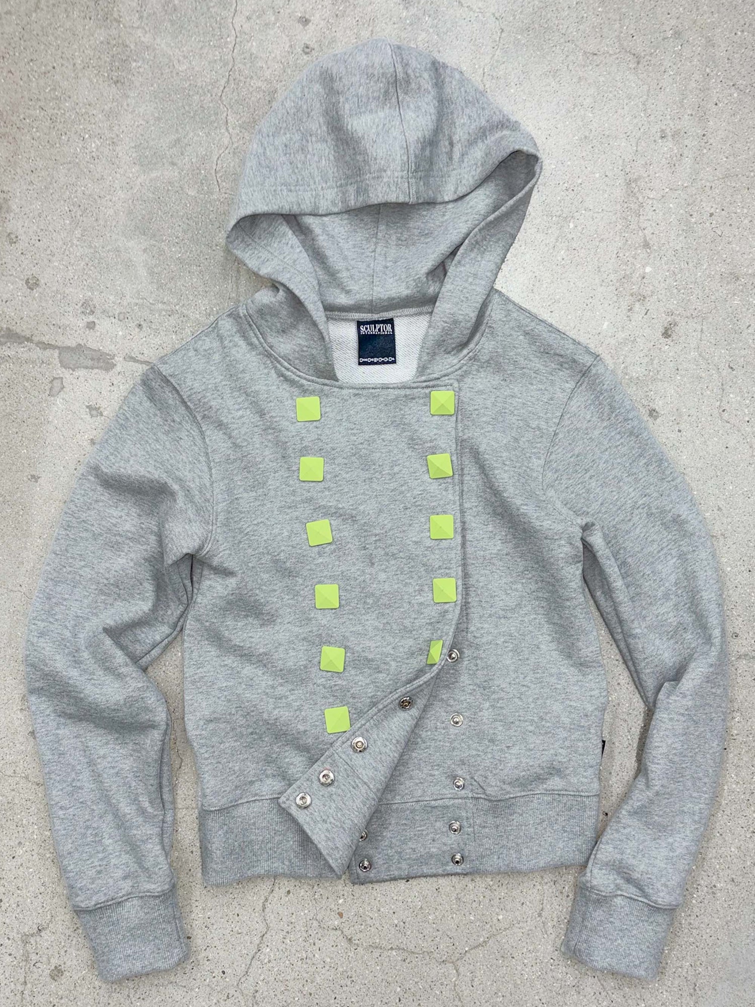 Napoleon Stud Hoodie Melange Gray
