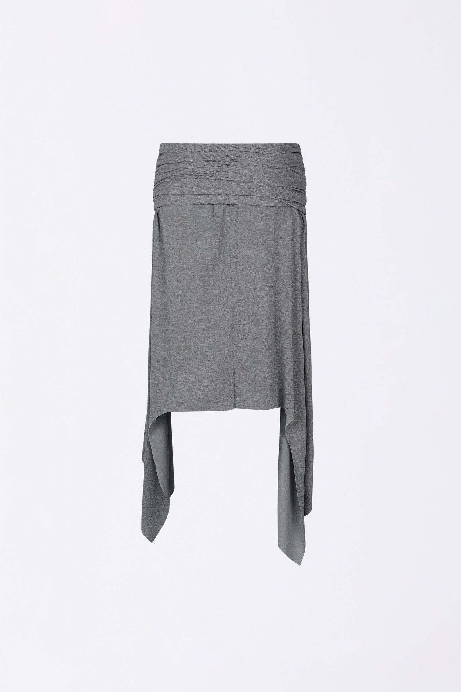 Draping Unbalance Skirt Melange Gray