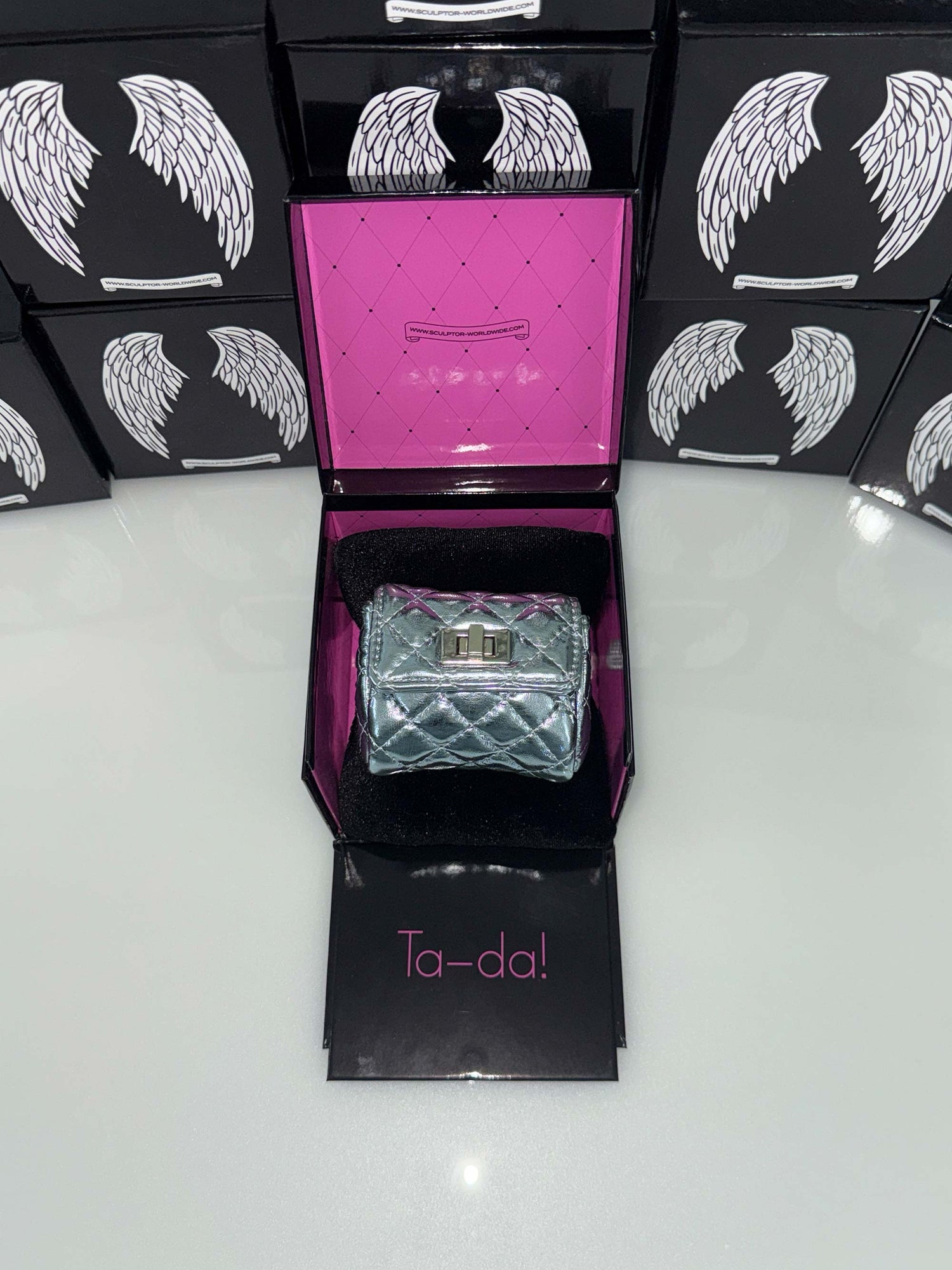 I Coin Purse Metallic Blue