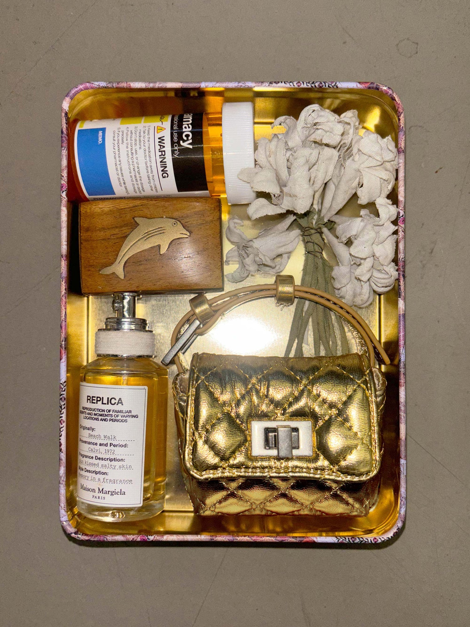 I Coin Purse Metallic Gold