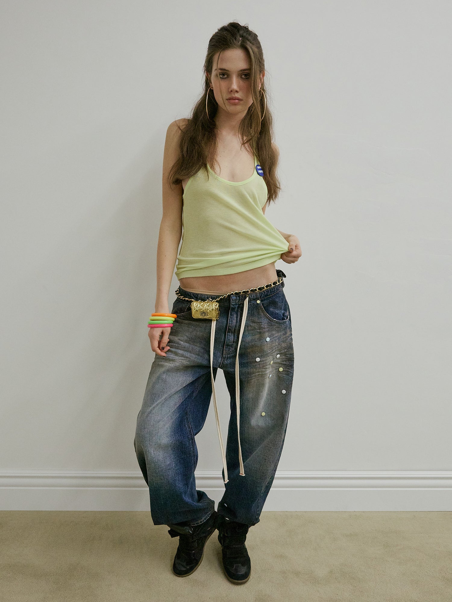 Pill Denim Pants Mid Blue