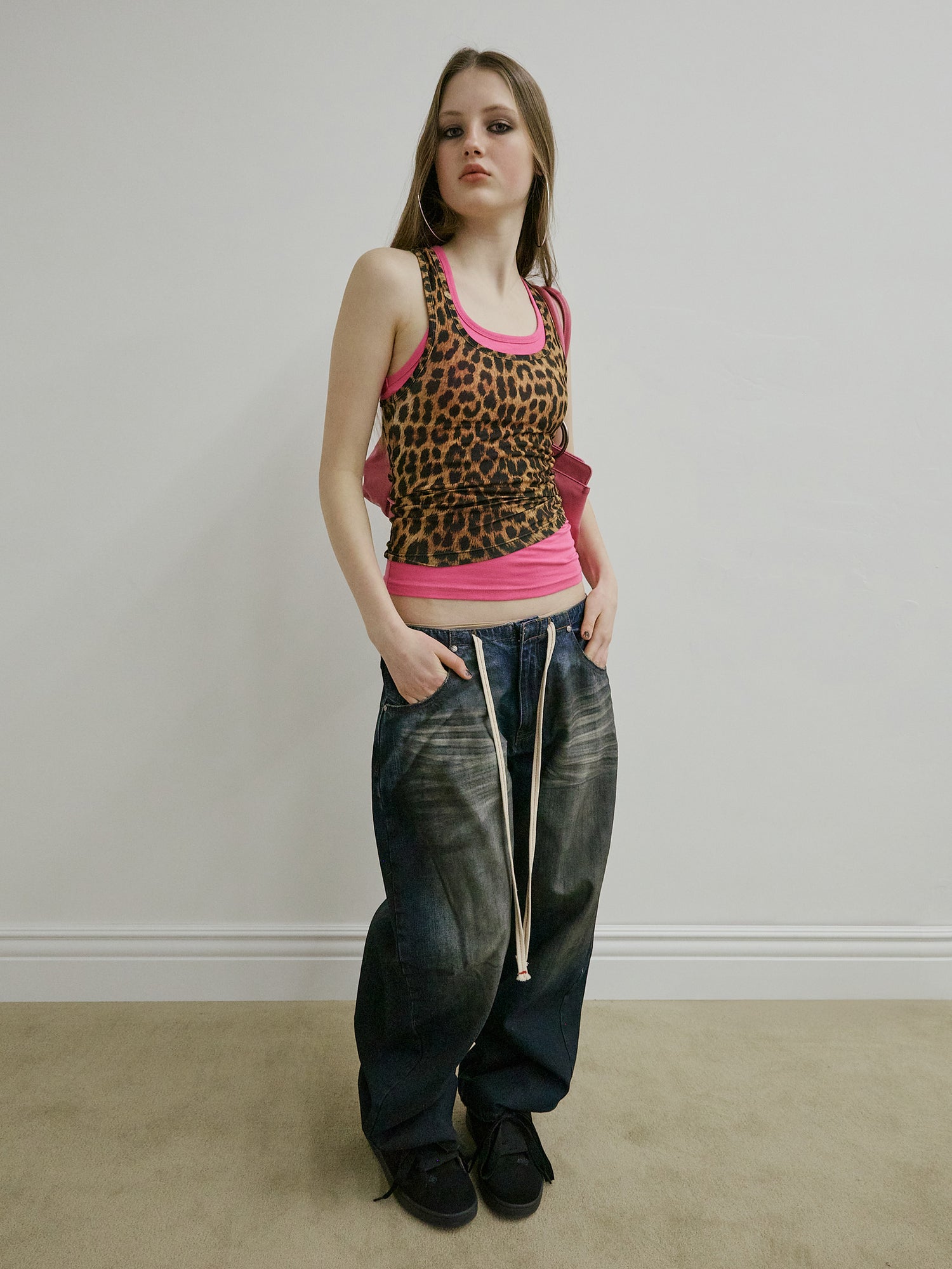 Brushed Denim Pants Mid Blue