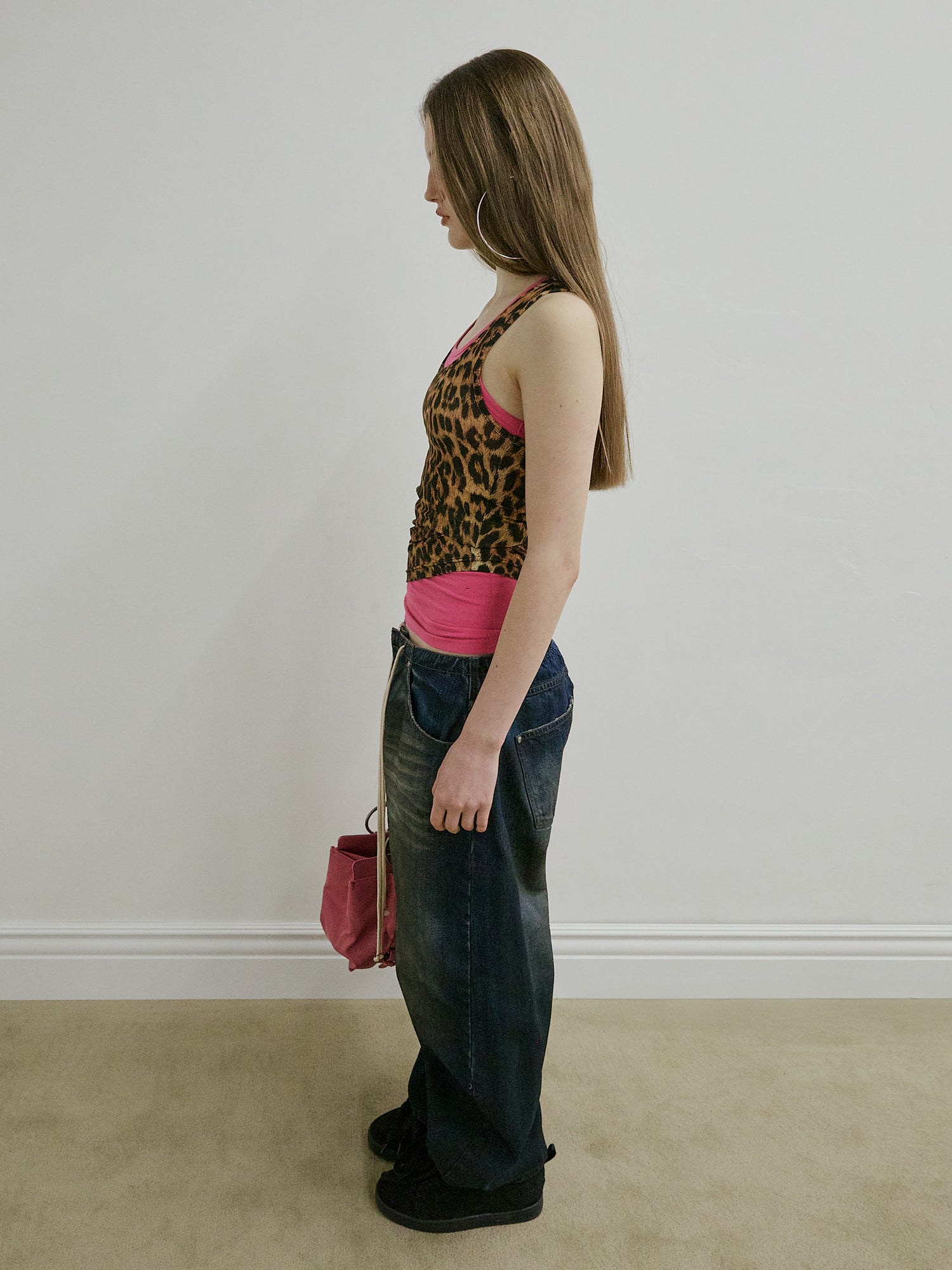 Brushed Denim Pants Mid Blue