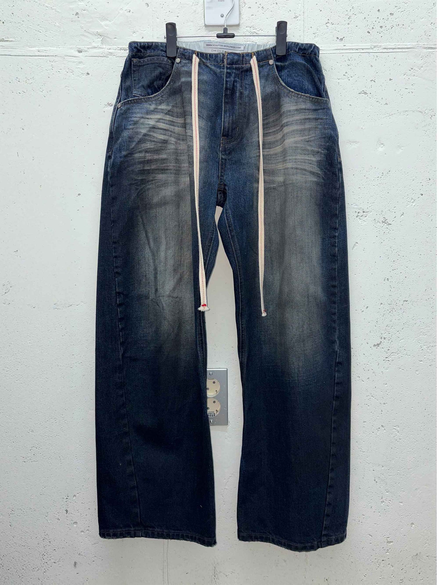 Brushed Denim Pants Mid Blue