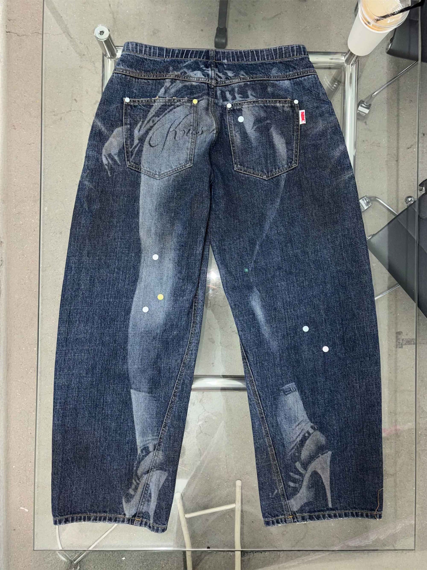 Pill Denim Pants Mid Blue