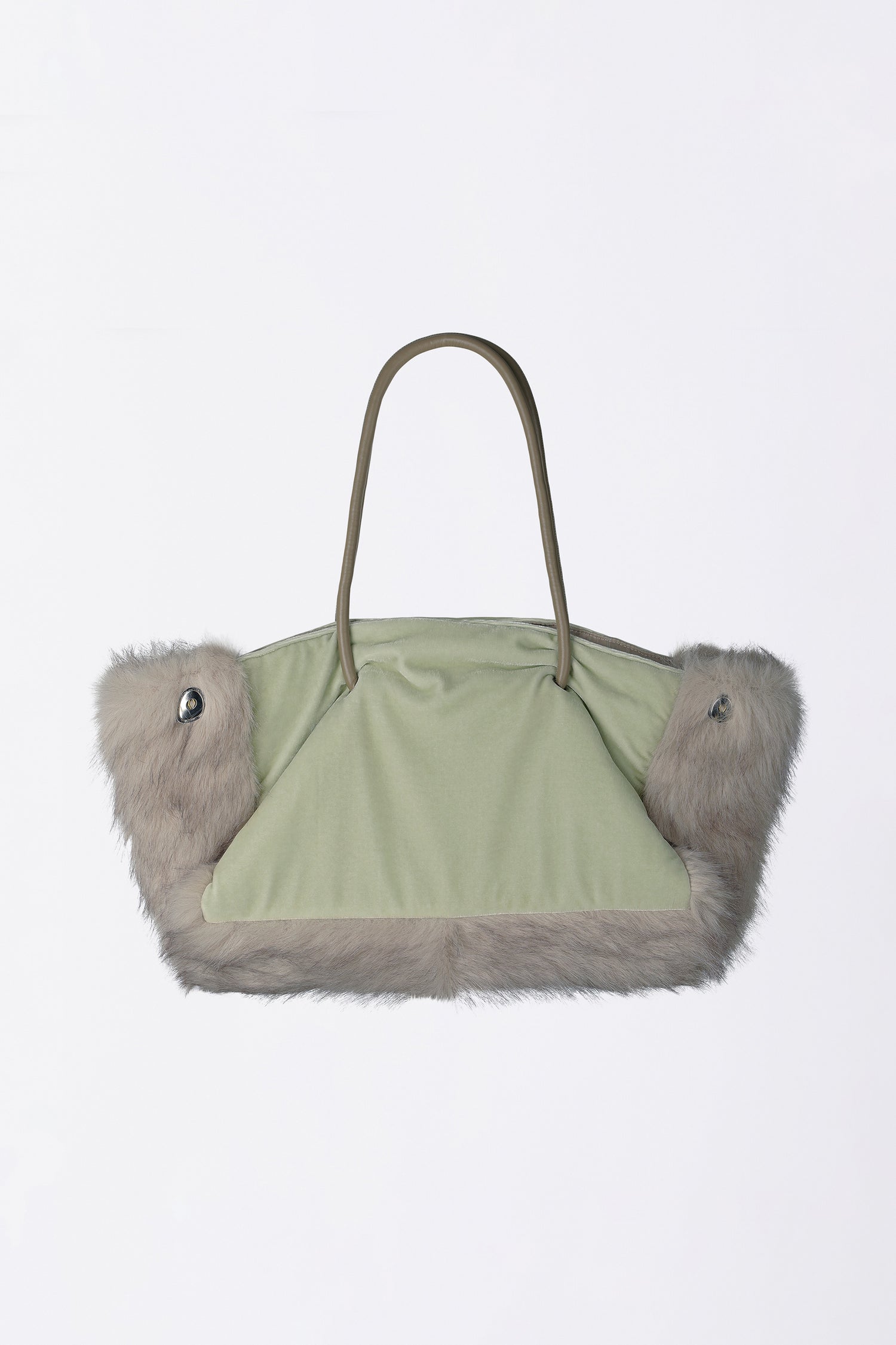 Fluffy Slouch Velvet Bag Mint