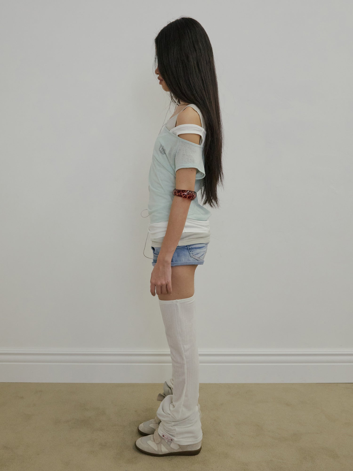 Lazy Sleeveless Layered Tee Mint