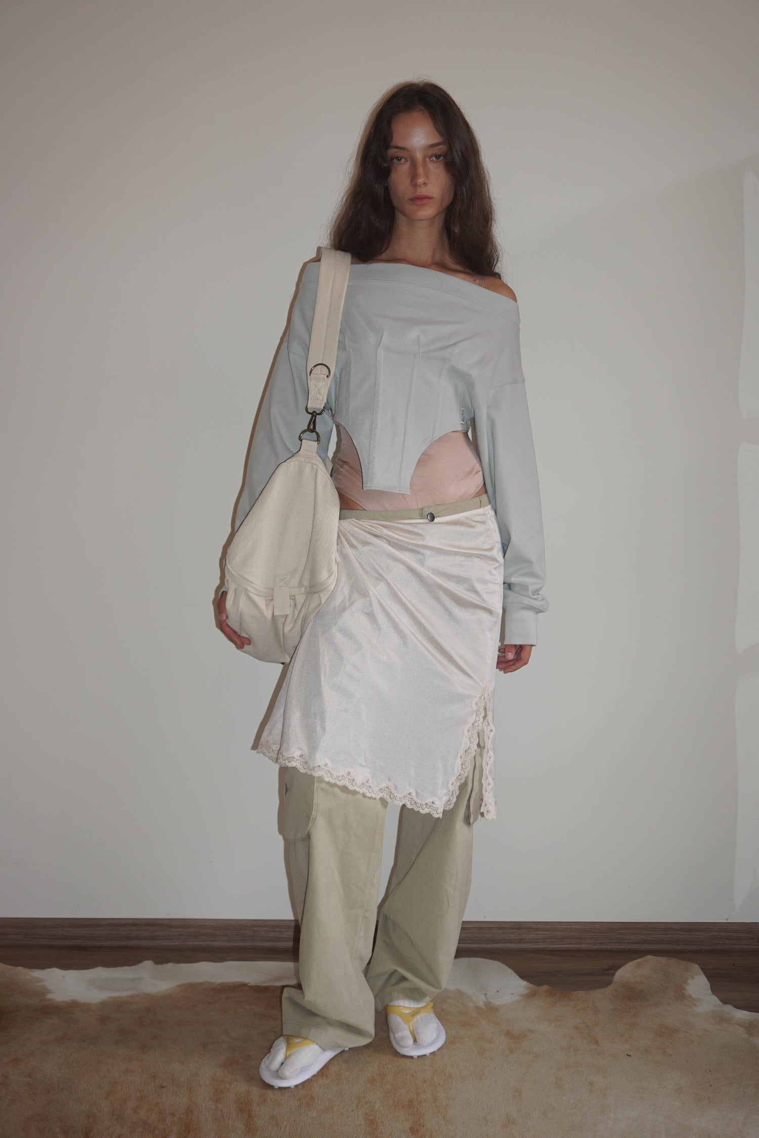 Corset Sweatshirt Misty Blue