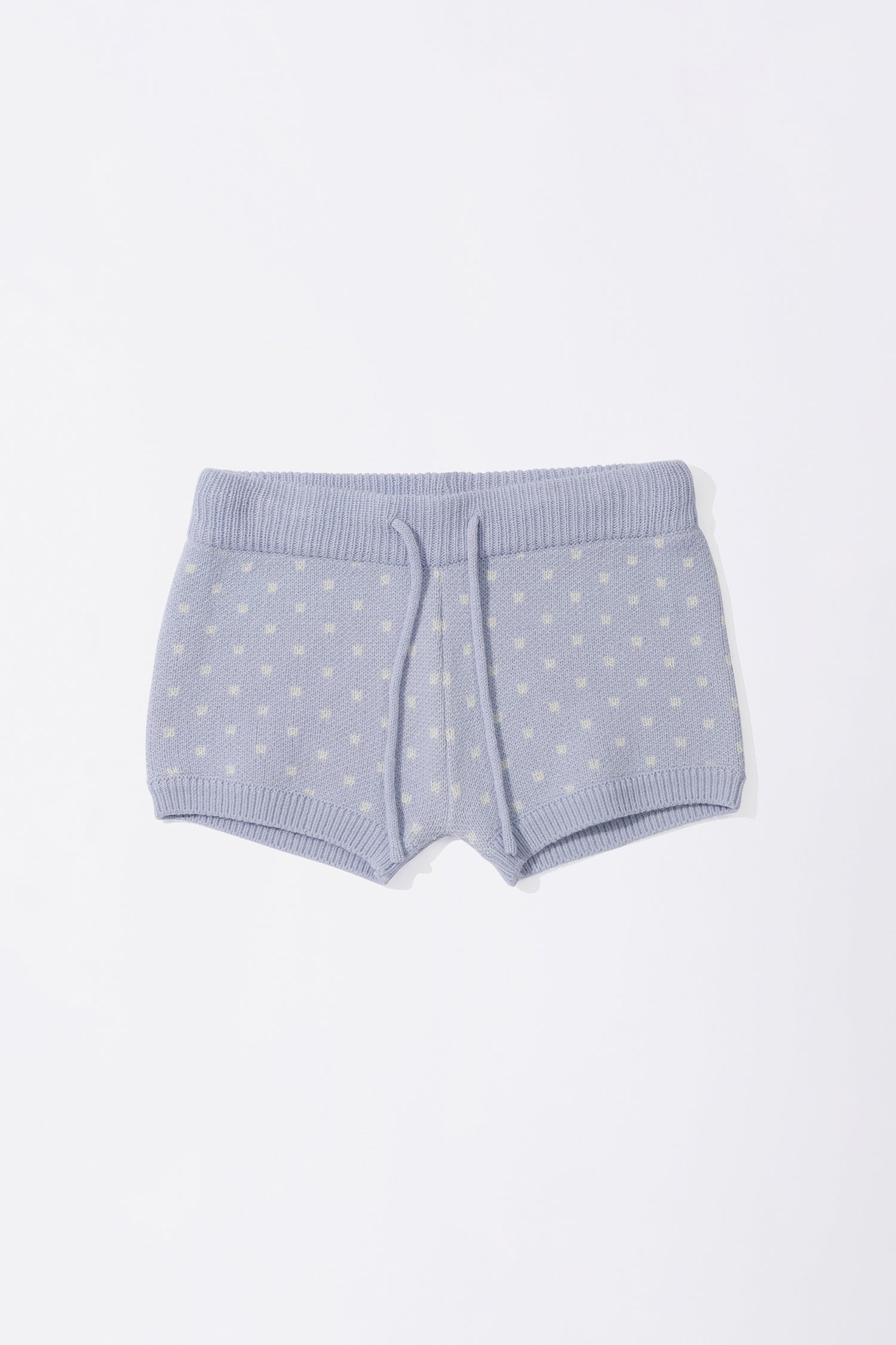 Snowflake Knit Shorts Misty Blue