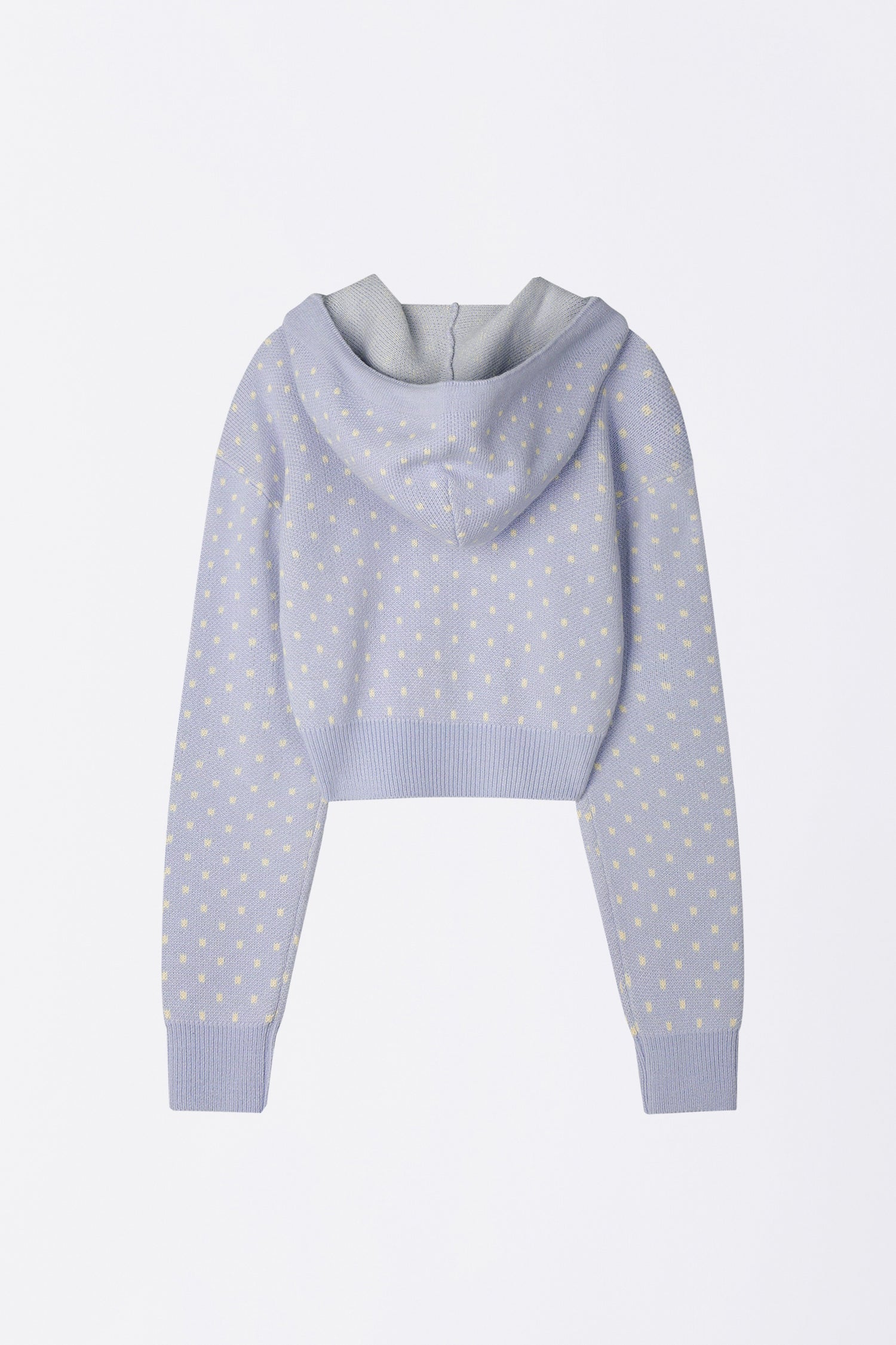 Snowflake Knit Zip-Up Misty Blue