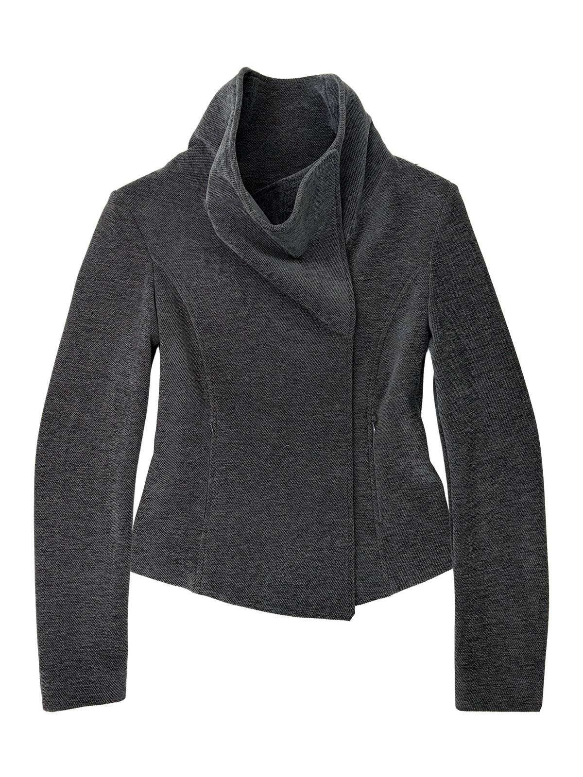 Mockneck Corduroy Jacket Charcoal
