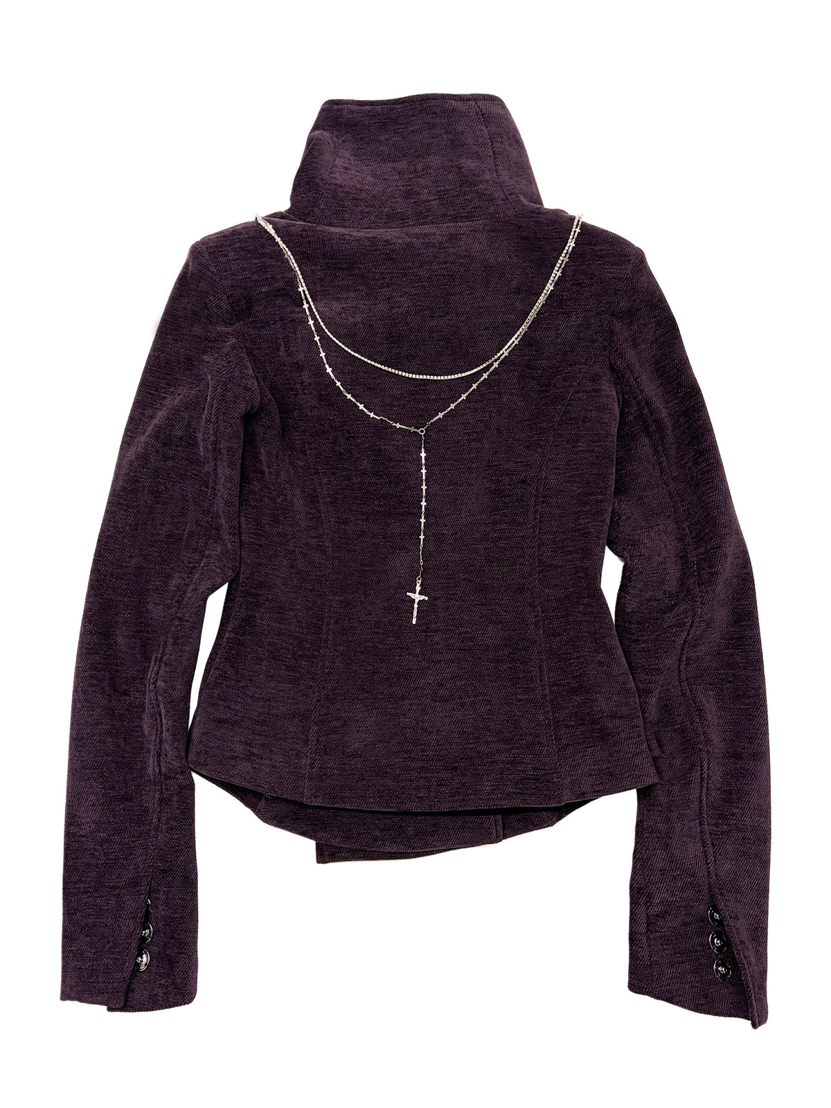 Mockneck Corduroy Jacket Deep Plum