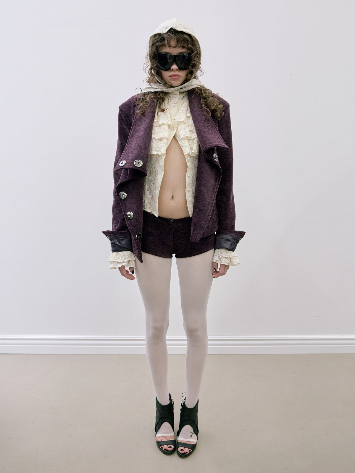 Mockneck Corduroy Jacket Deep Plum