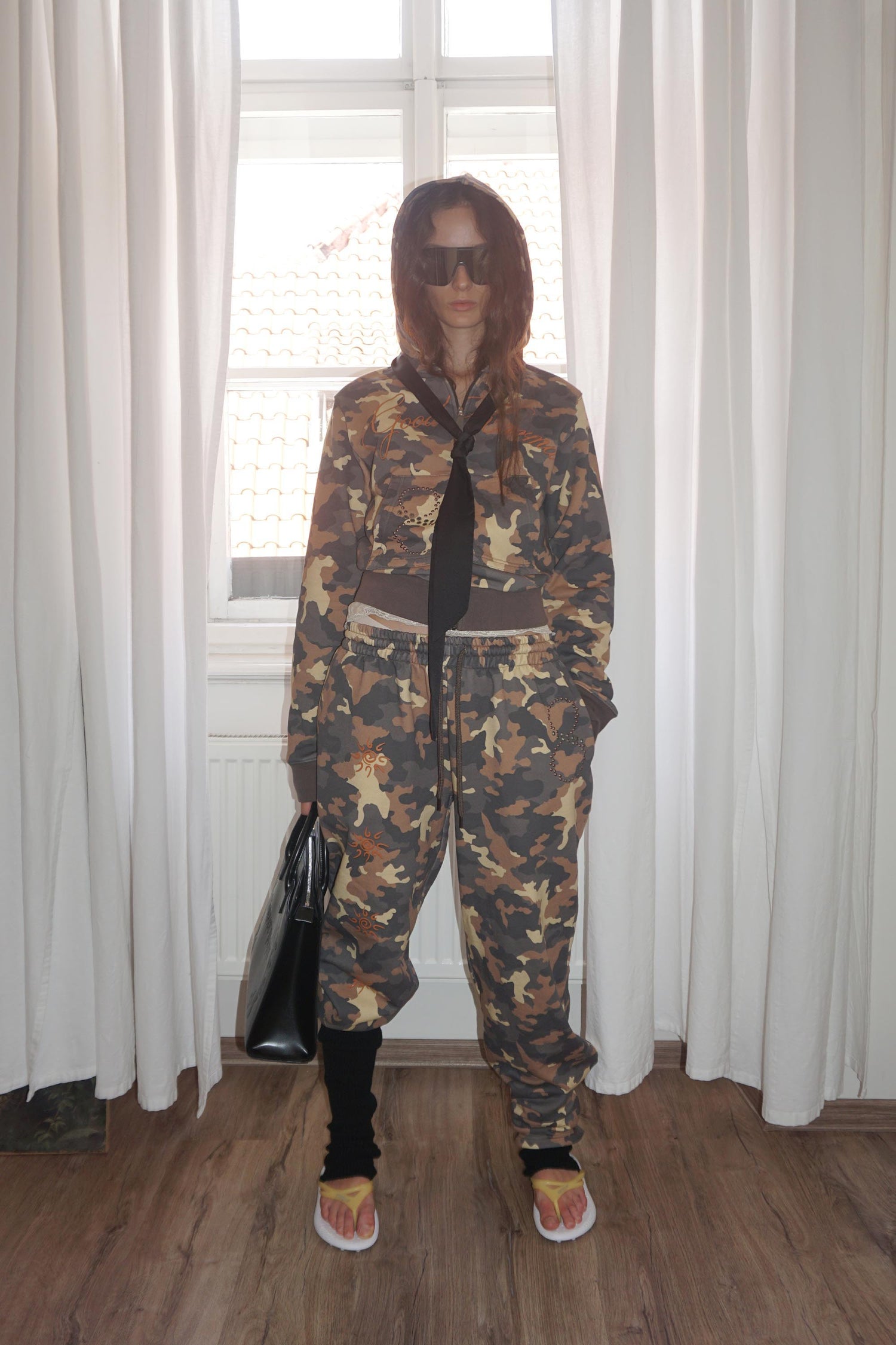 Karma Hooded Zip-Up Mustard Camo