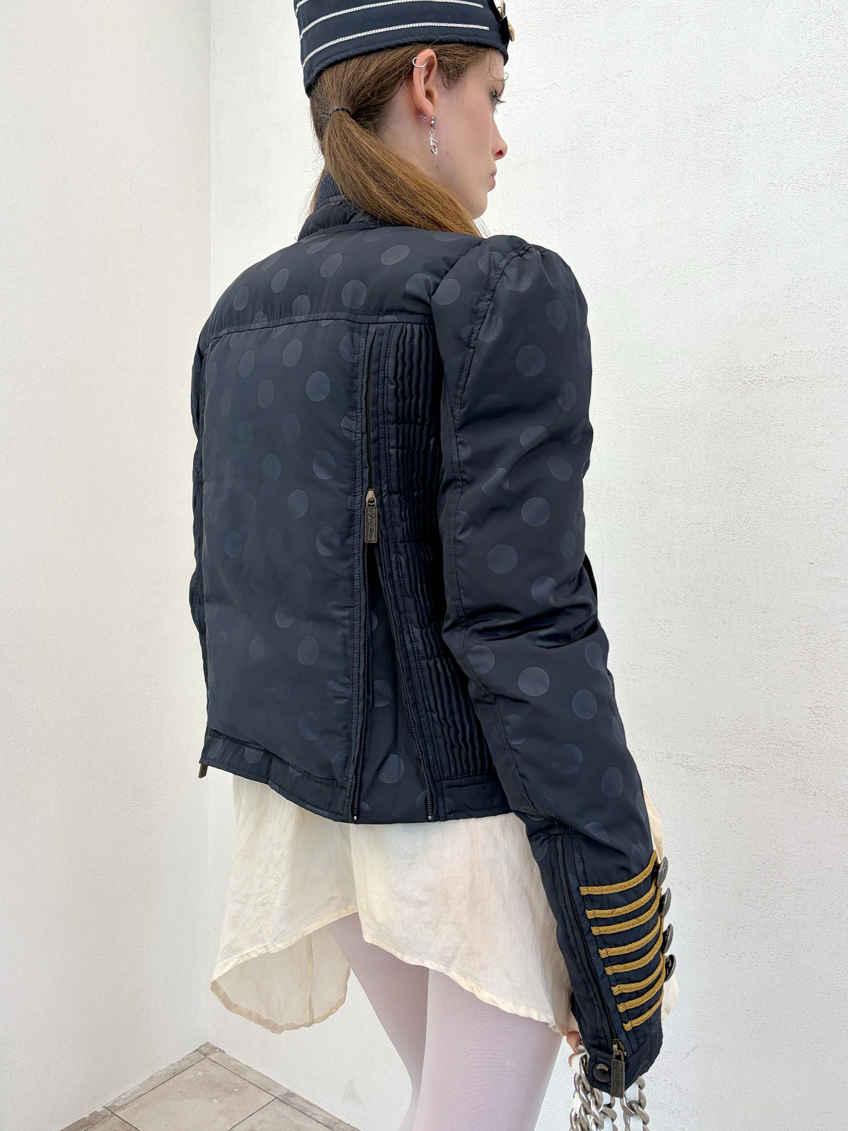 Napoleon Puffer Jacket Navy Dot