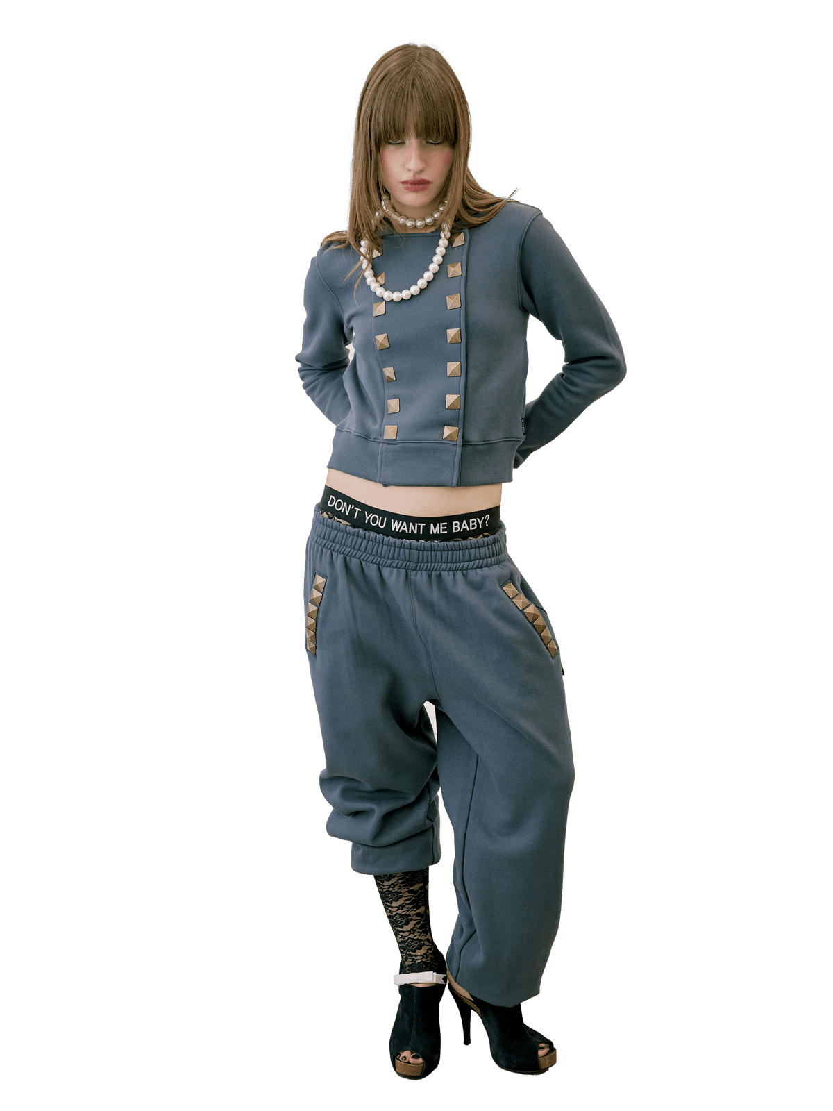 Napoleon Stud Sweatpants Charcoal
