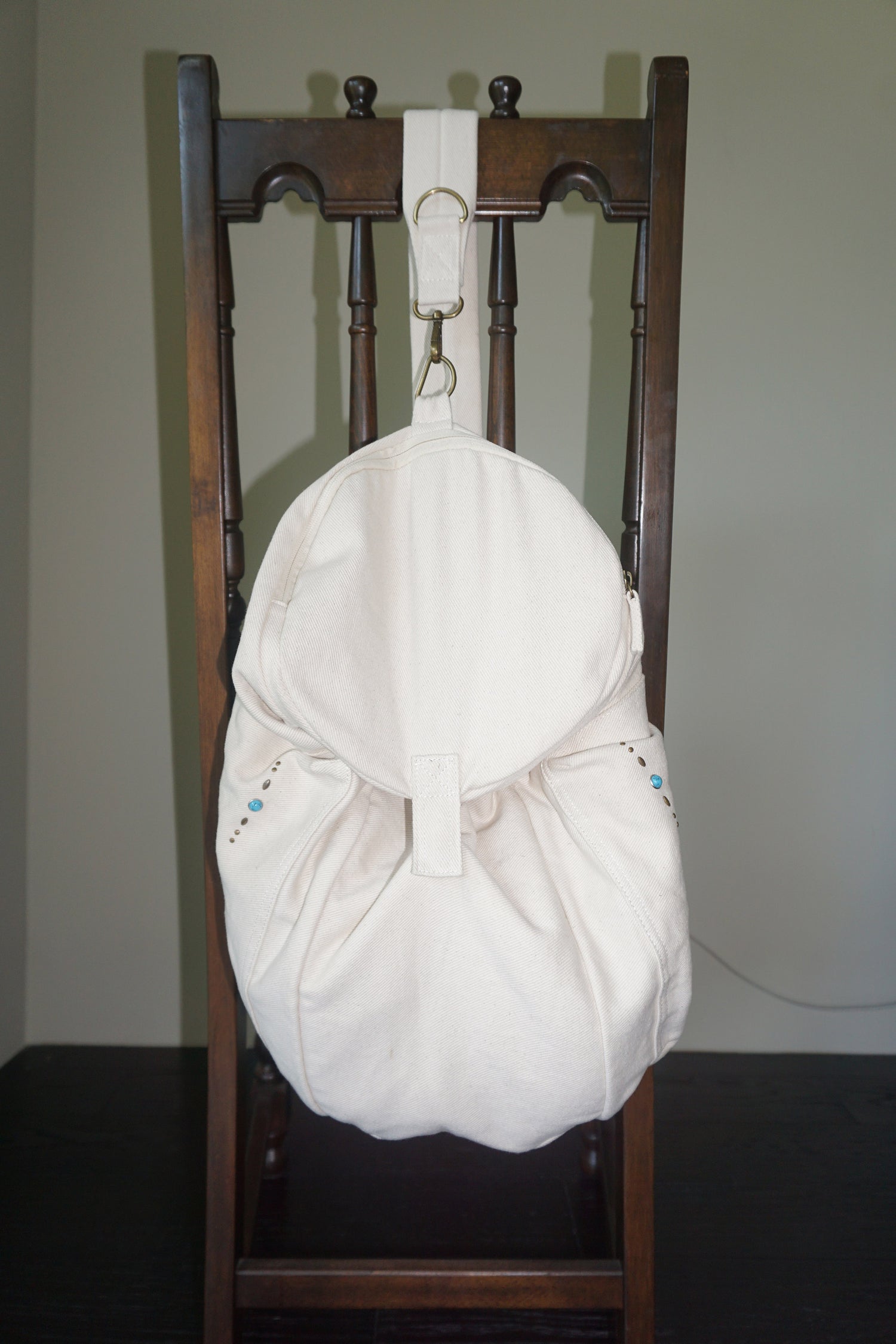 Three-Way Stud Twill Bag Natural