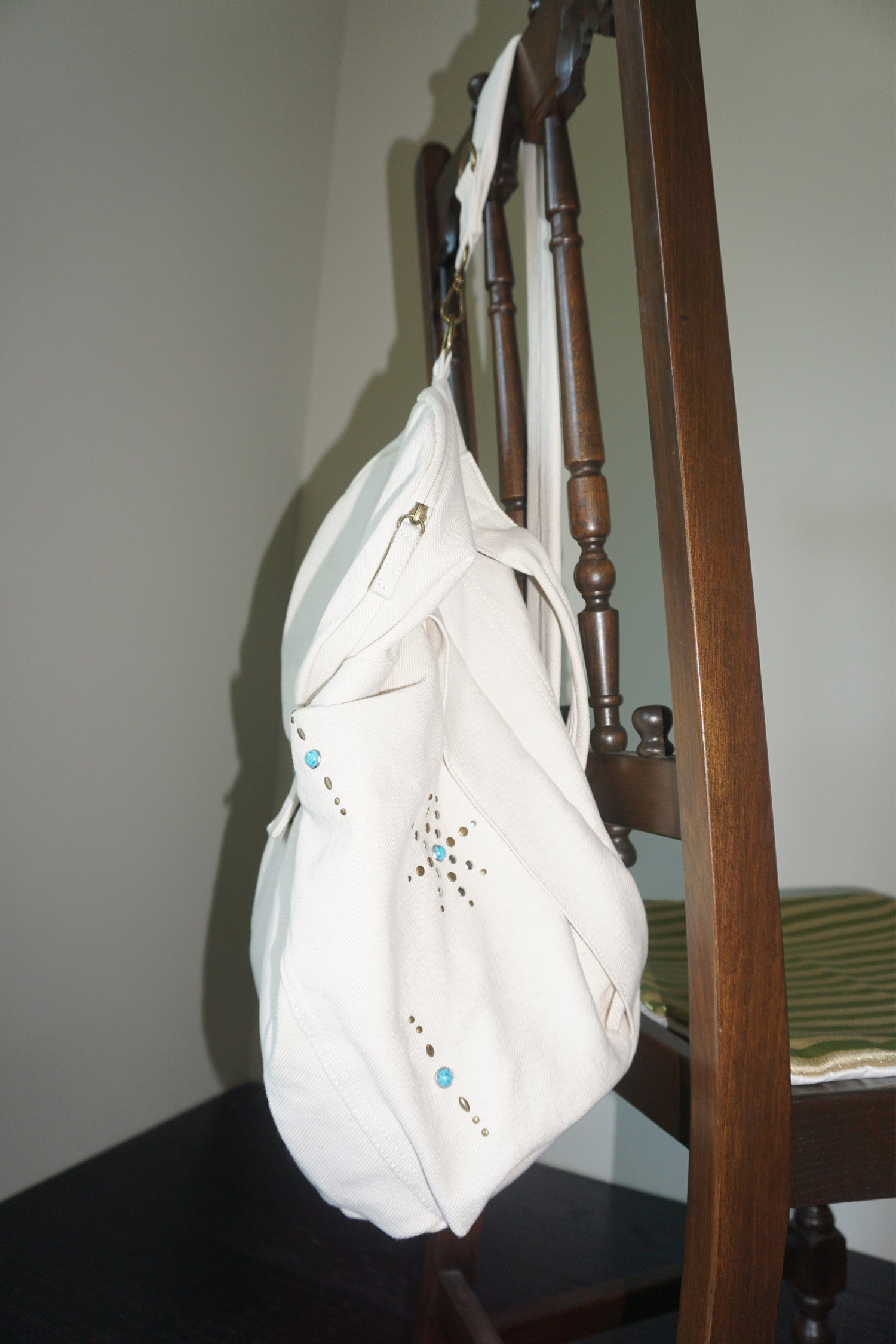 Three-Way Stud Twill Bag Natural