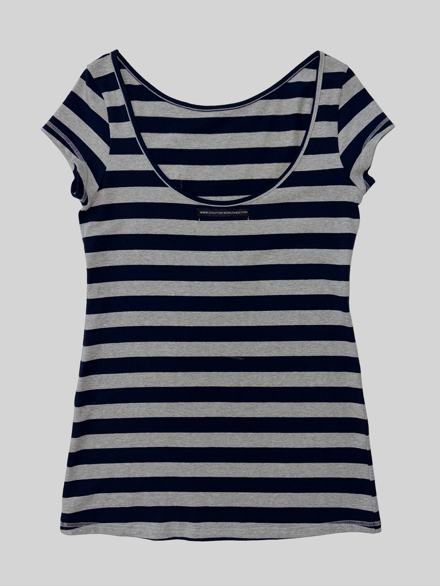 Sweet Kitty Stripe Dress Navy