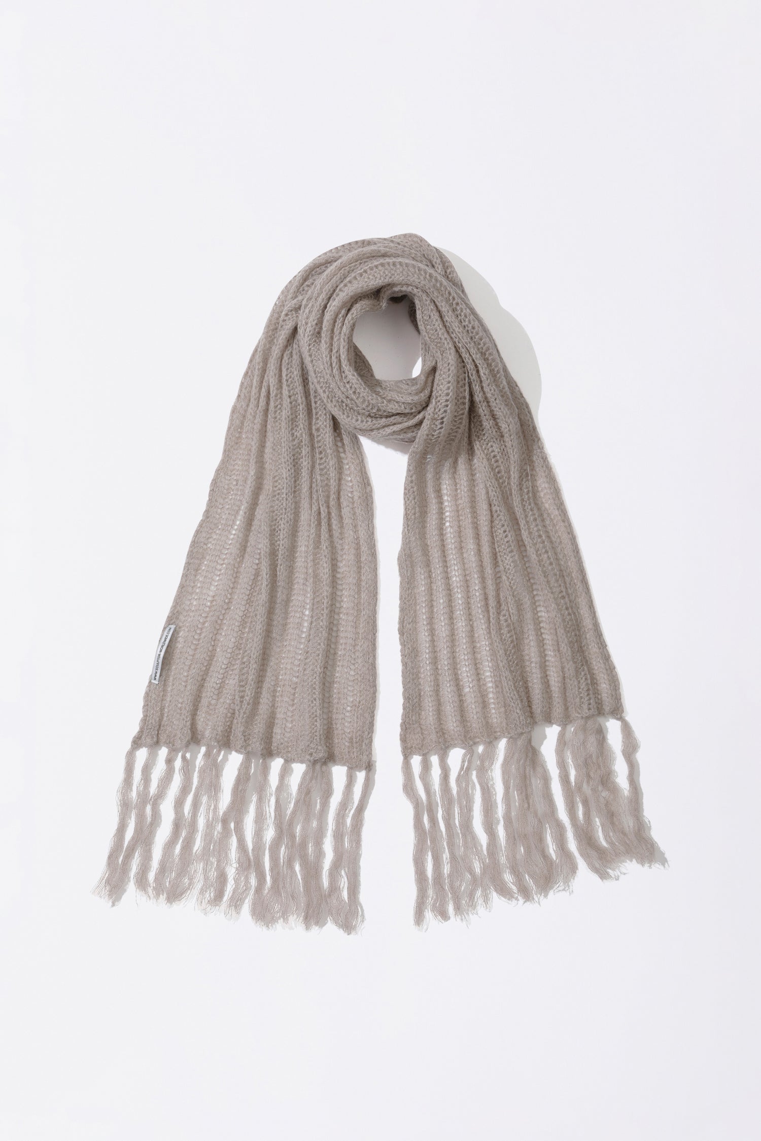 Fluffy Fringe Scarf Oatmeal