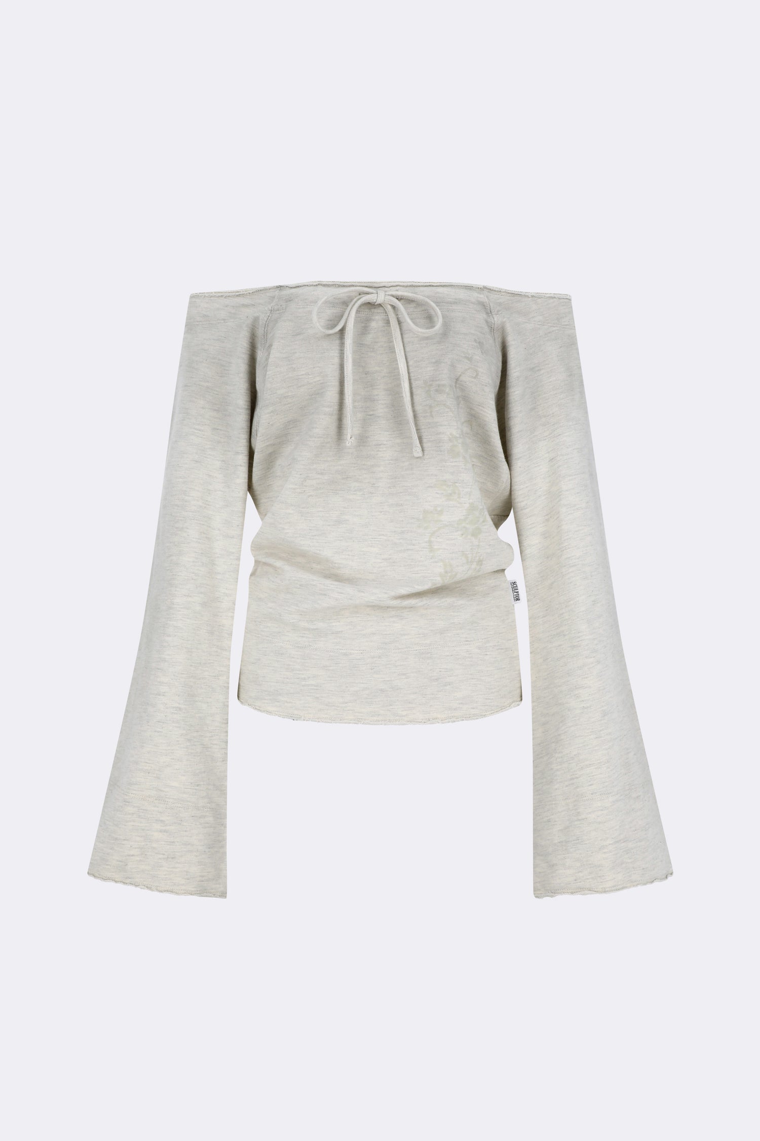 Wide Bell Sleeve Sweatshirt Oatmeal
