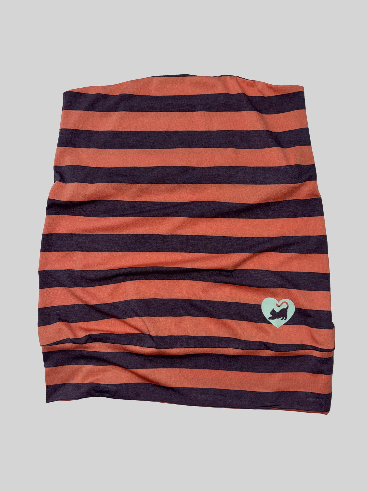 Sweet Kitty Stripe Tube Top Orange