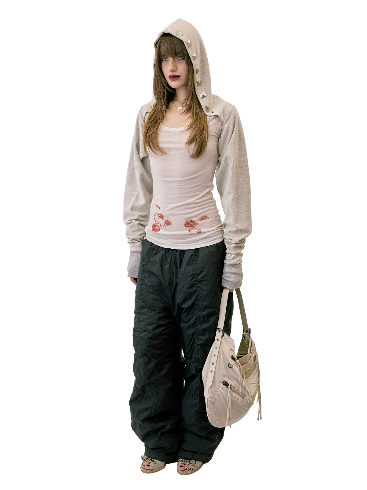 Padded Wide Pants Black