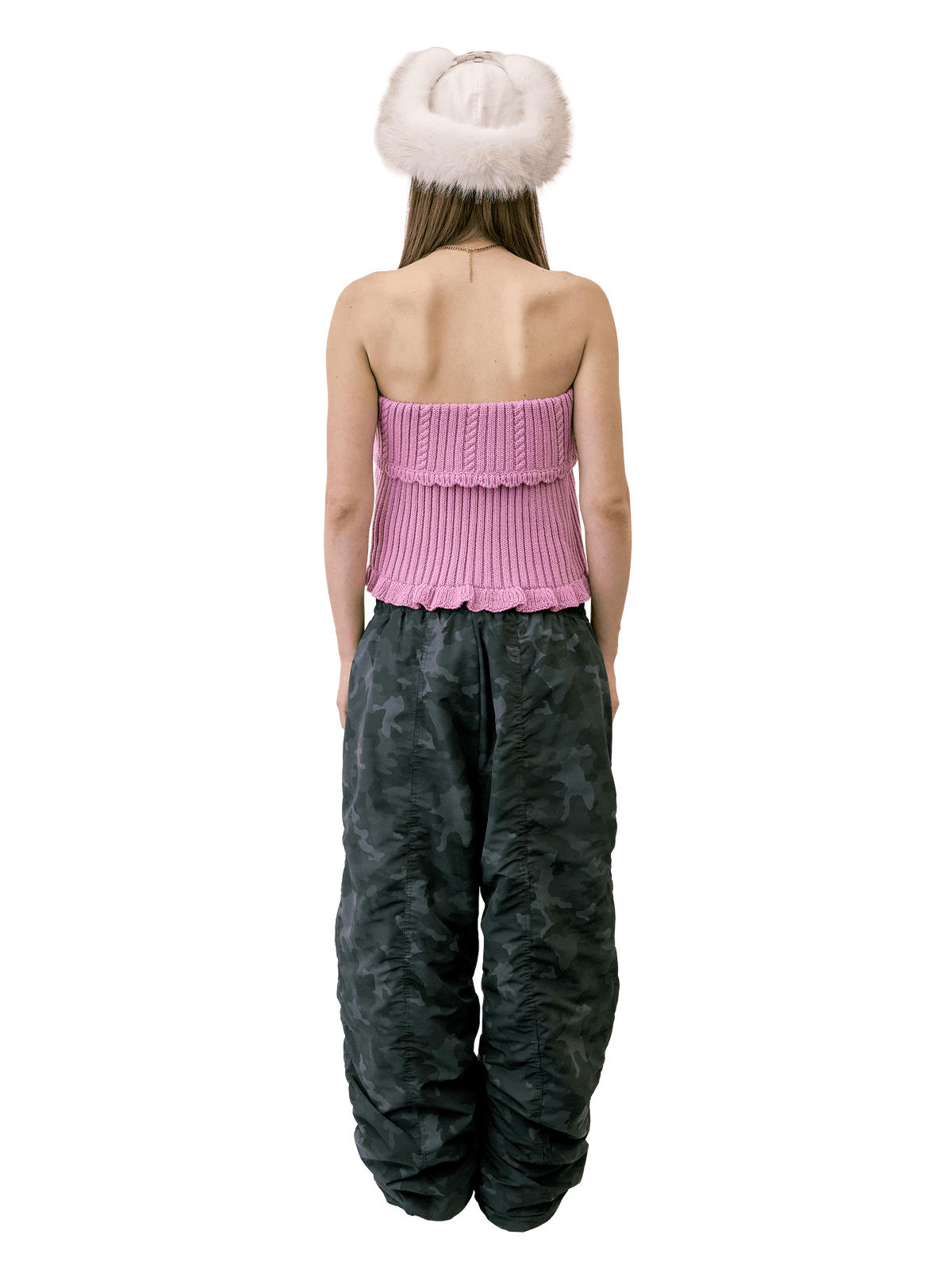 Padded Wide Pants Camo