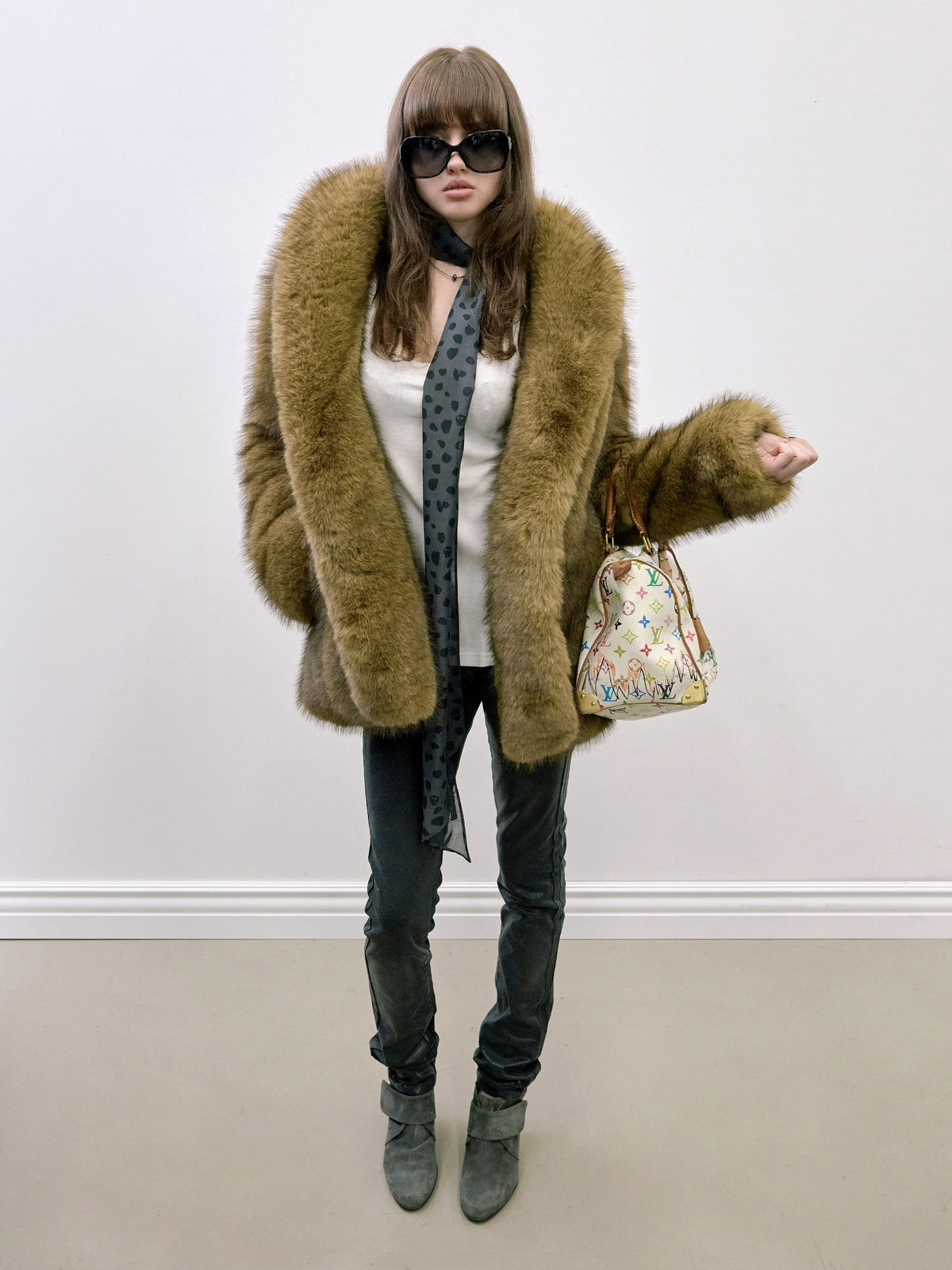 Phantom Faux Fur Coat Caramel