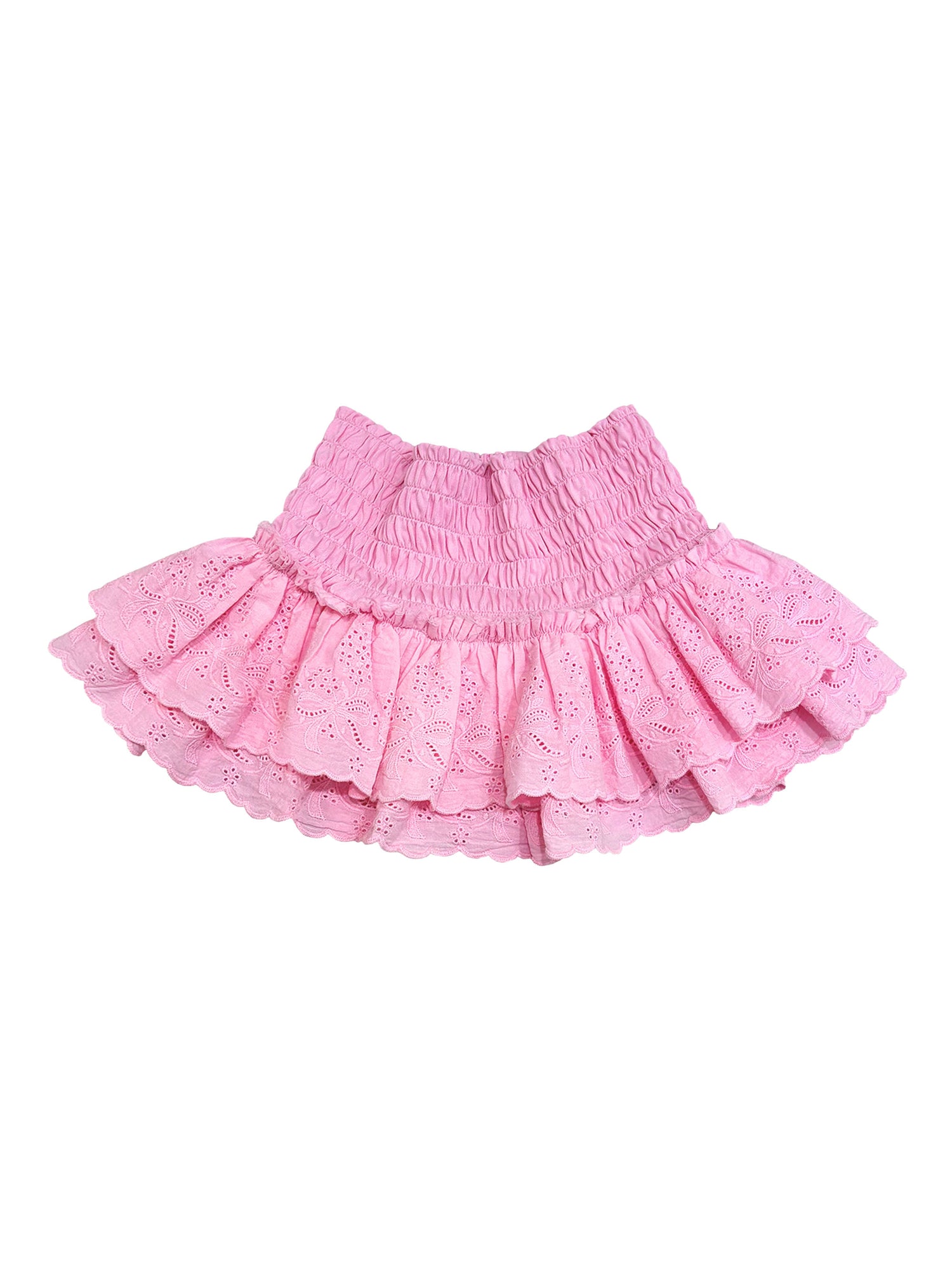 Eyelet Tutu Mini Skort Pink