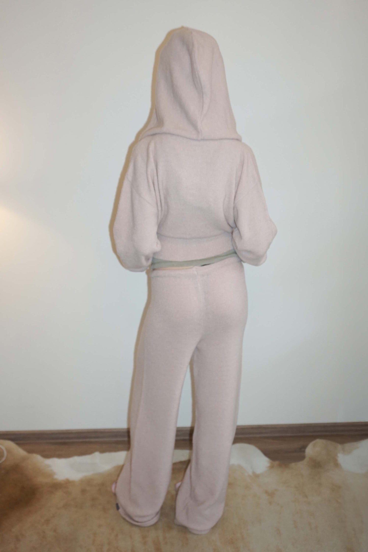 Ankh Boucle Knit Pants Pink